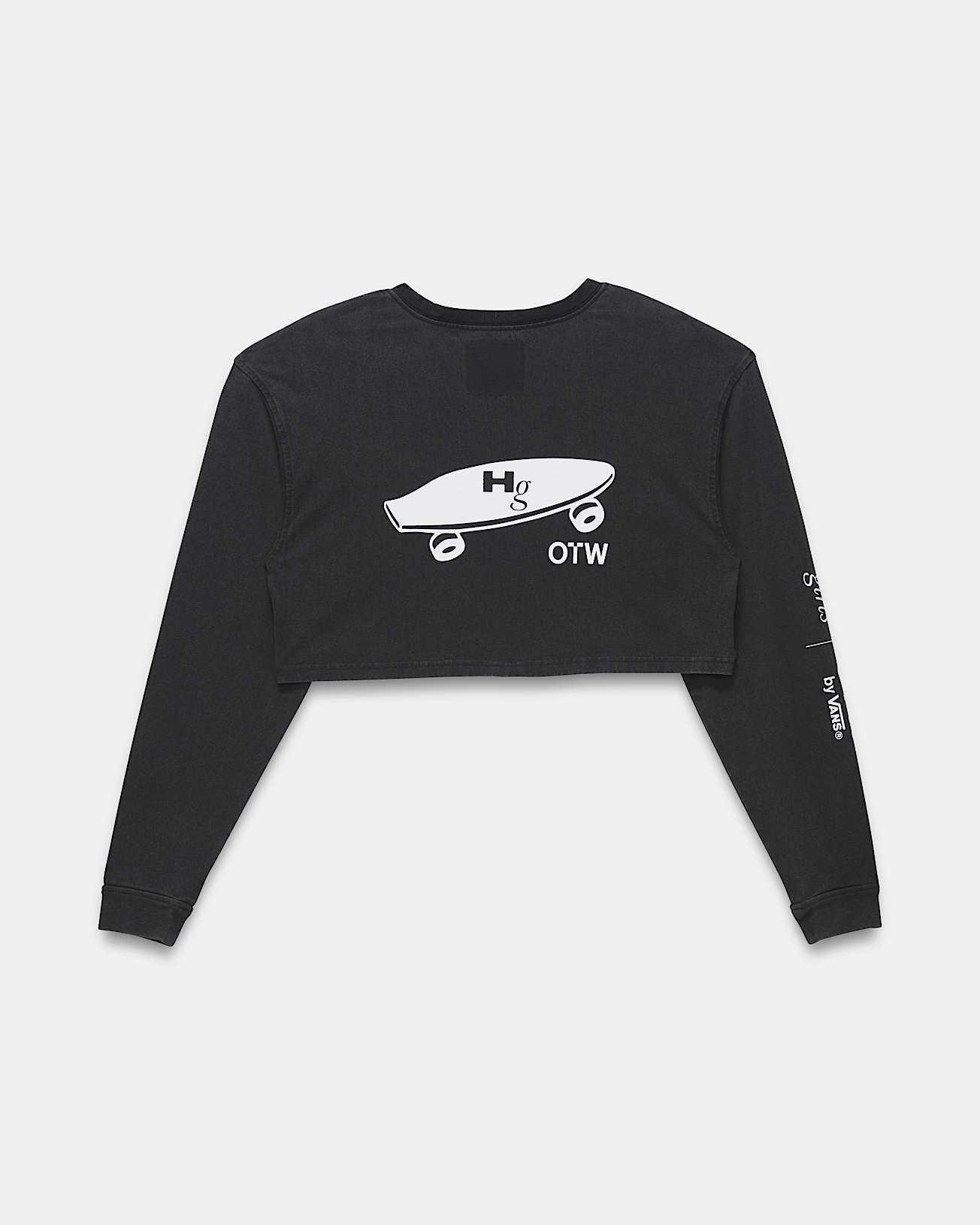 OTW Homme Girls LS Crop Tshirt Washed Black VANS Black ALT1