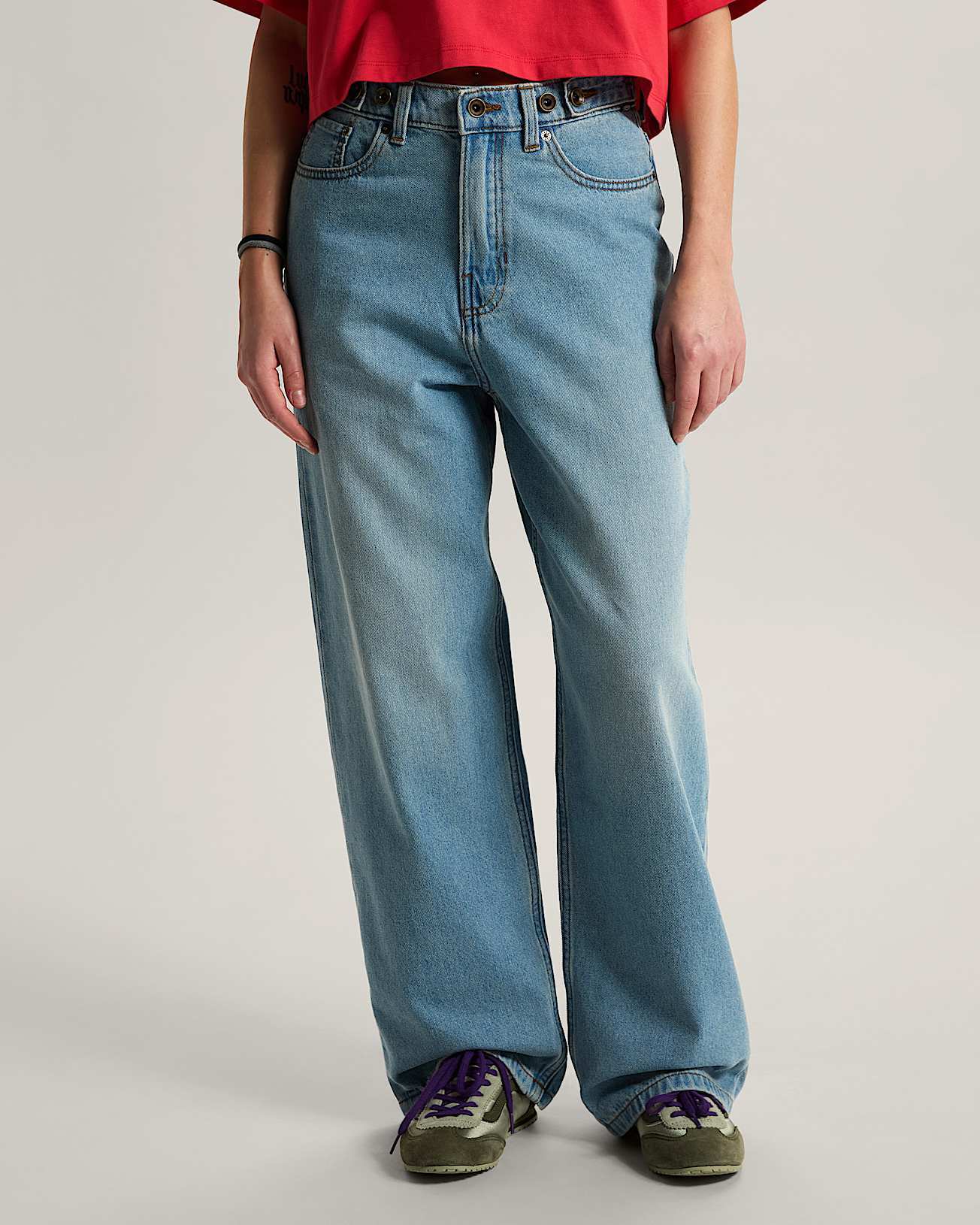 Pantalon Cinched Check5 Baggy VANS Bleu ALT3