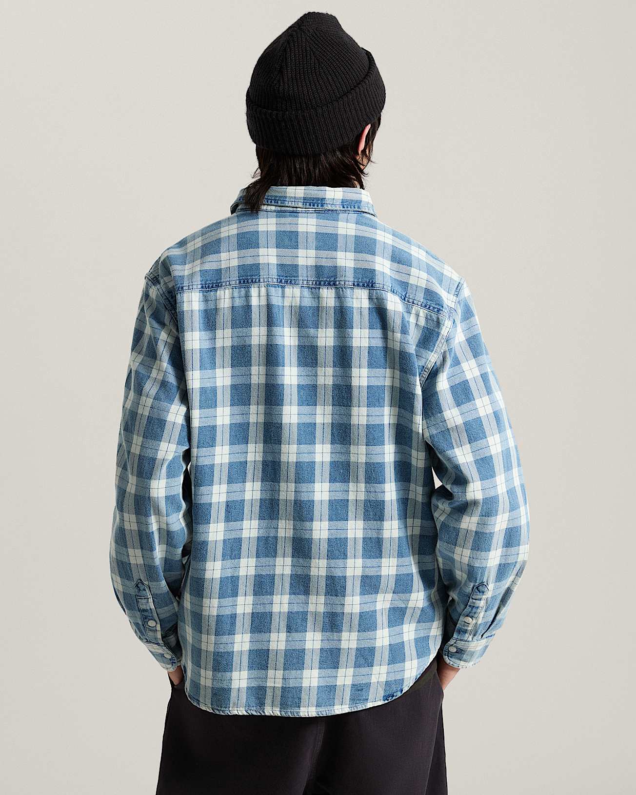 Camicia Oxford a maniche lunghe a tinta unita Lawson VANS Blu ALT3