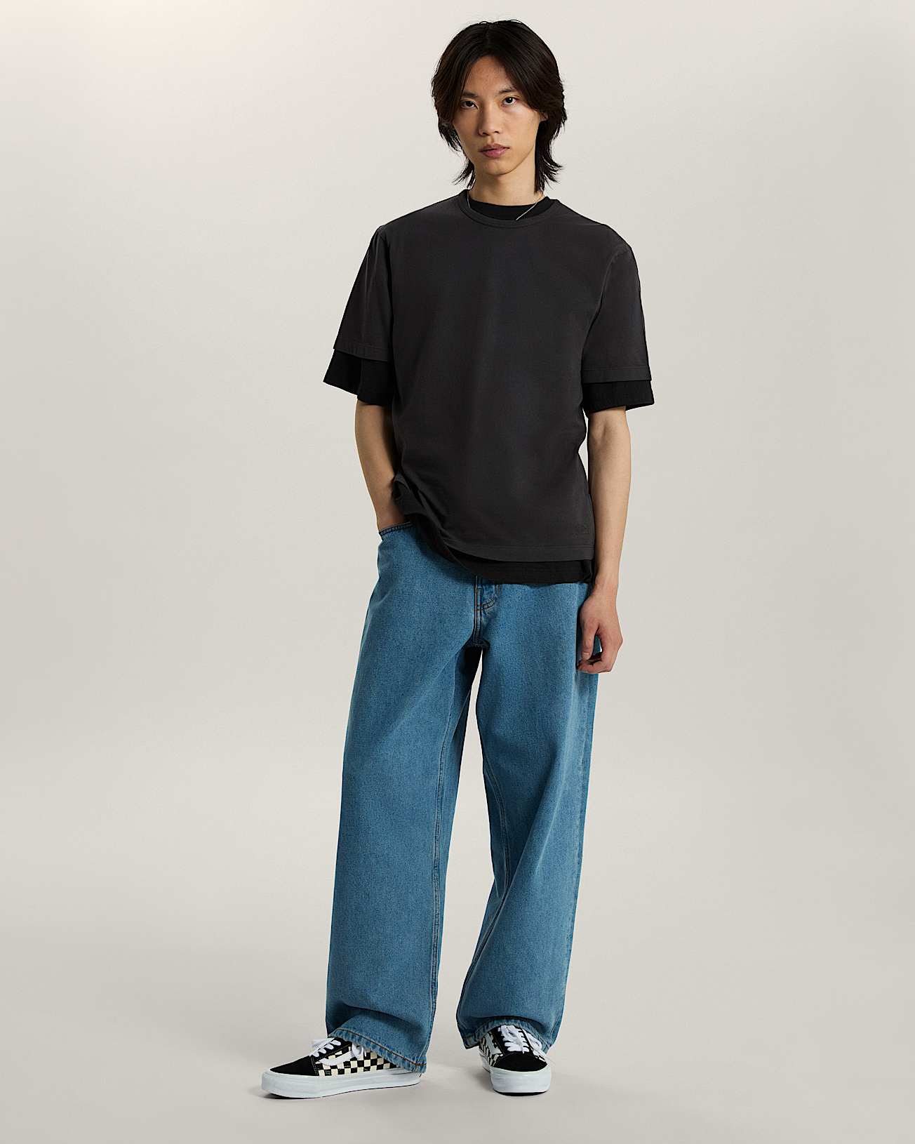 Pantalon en denim baggy Check5 VANS Bleu ALT5