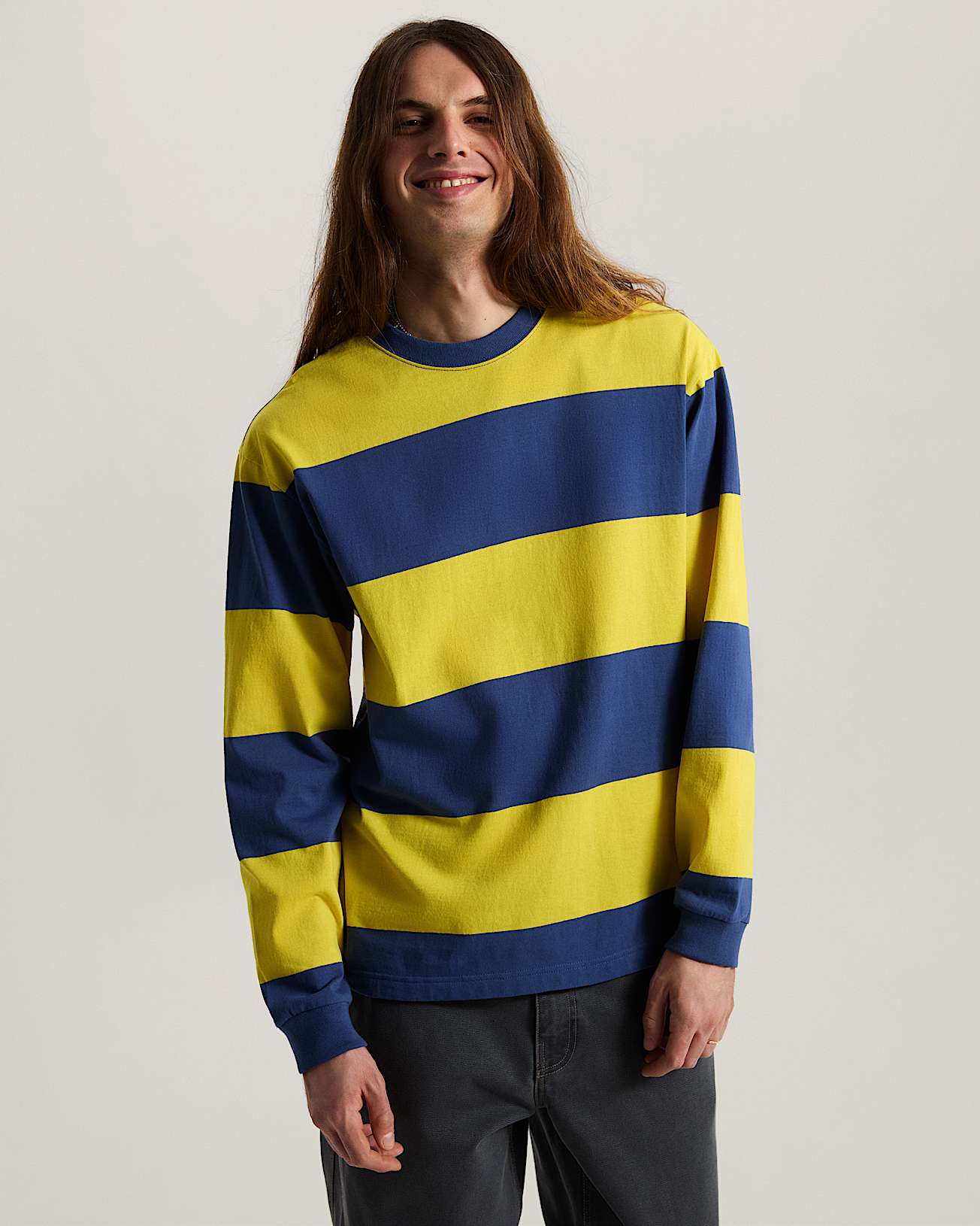 Rugby Stripe Langarmhemd VANS Gelb ALT2
