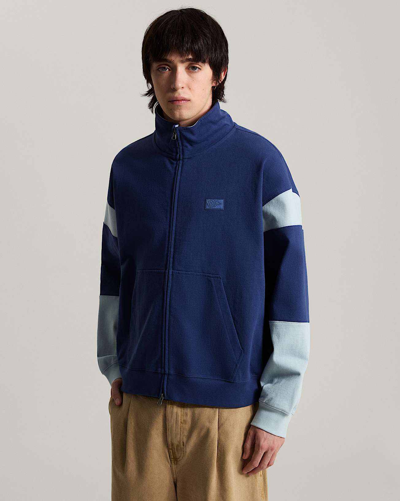 Sweat Retro Sport Mock Neck Full Zip VANS Bleu ALT2