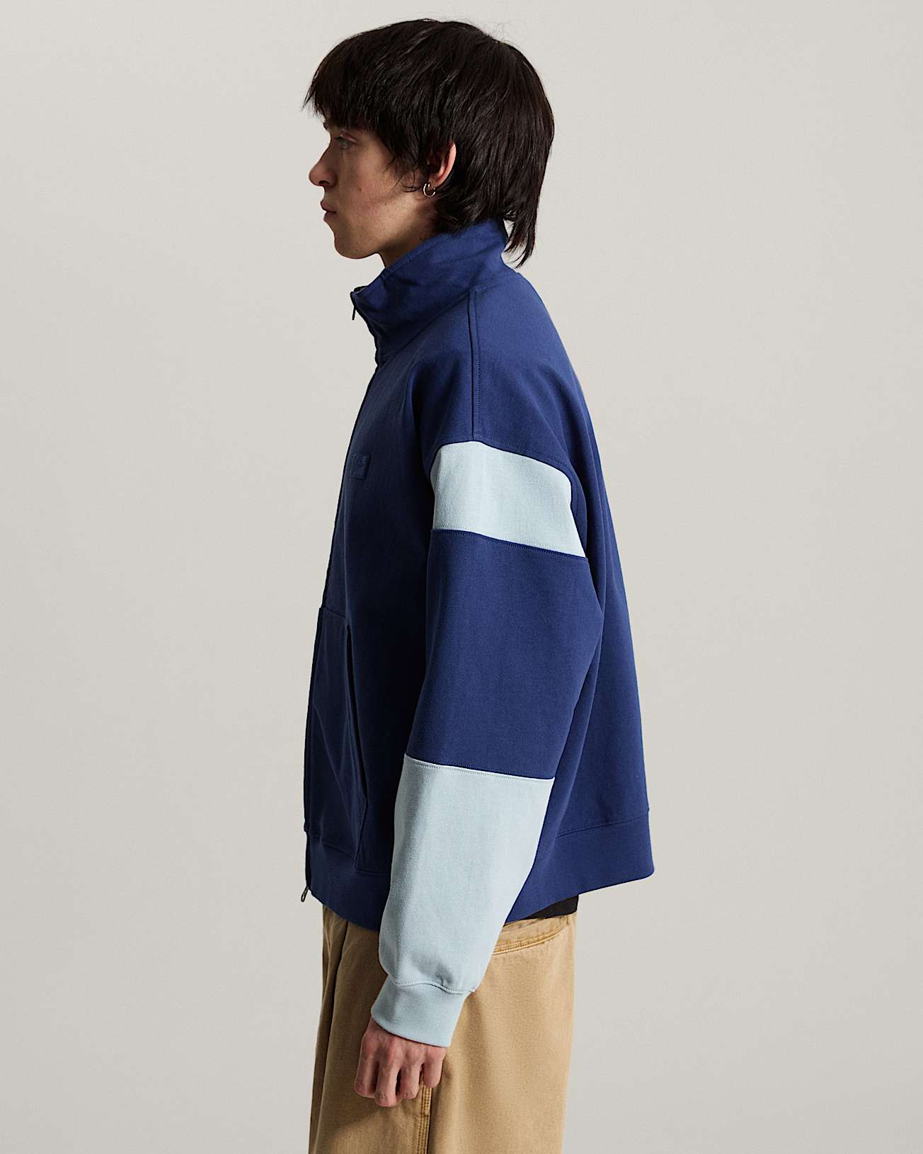 Sweat Retro Sport Mock Neck Full Zip VANS Bleu ALT4