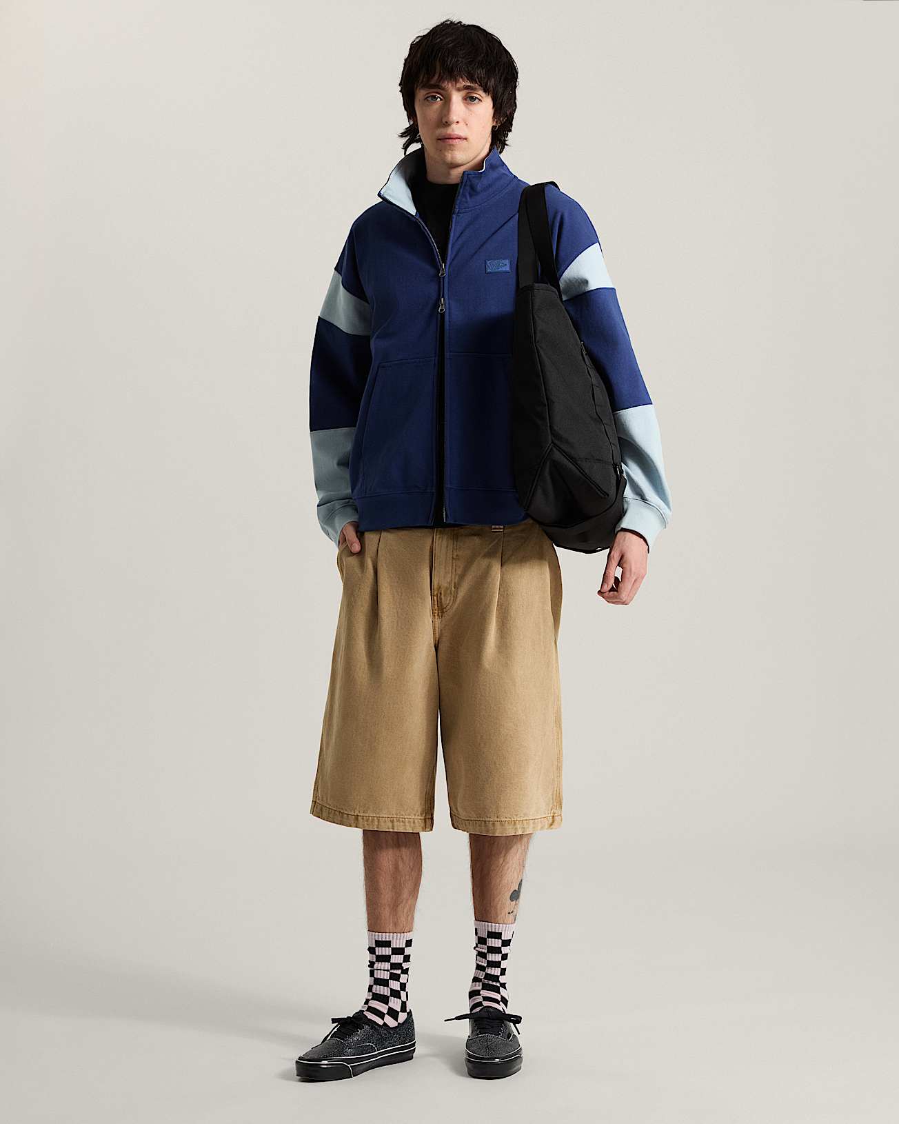 Sweat Retro Sport Mock Neck Full Zip VANS Bleu ALT5
