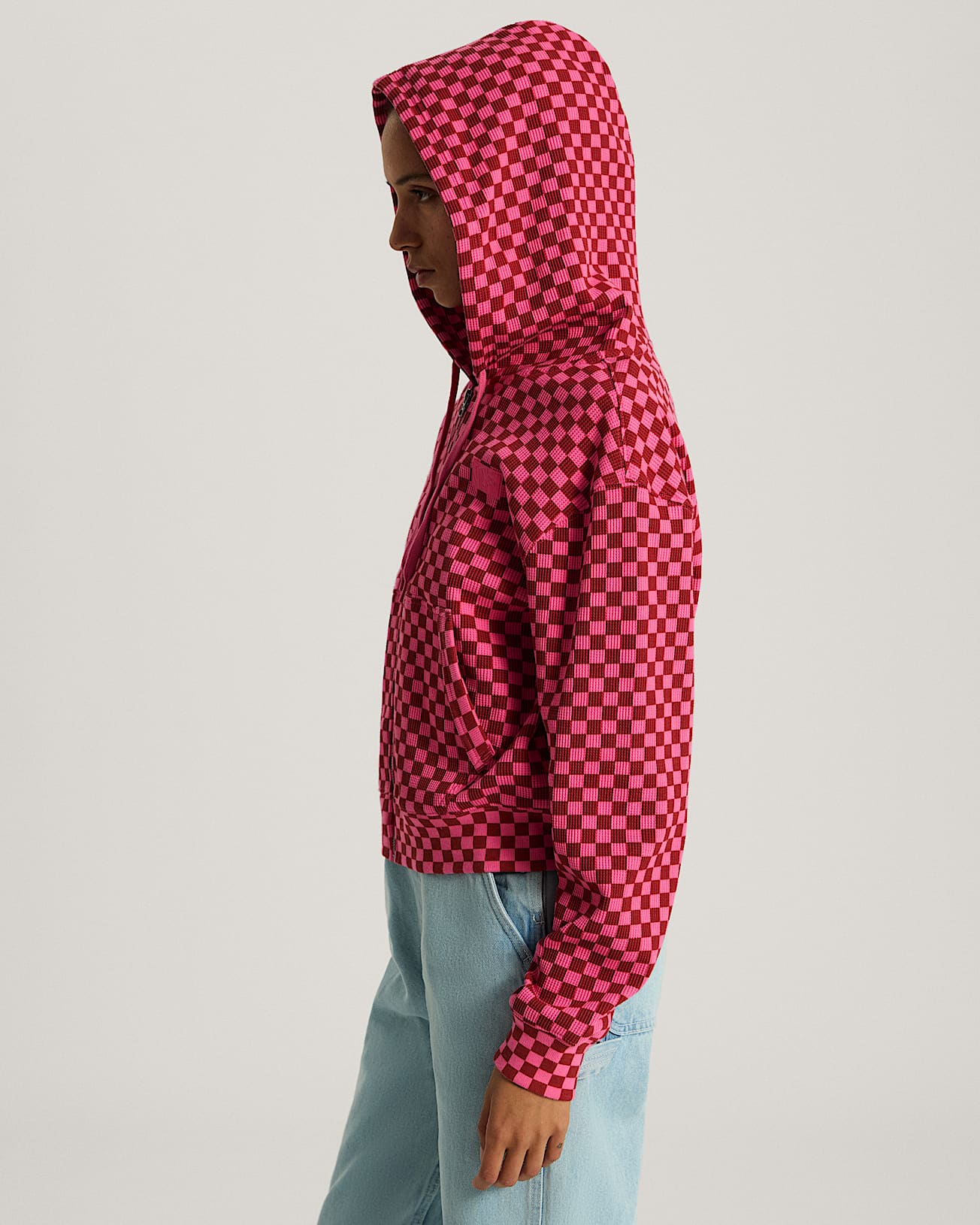Sweat  capuche Pierce Shrunken Full Zip VANS Rose ALT4