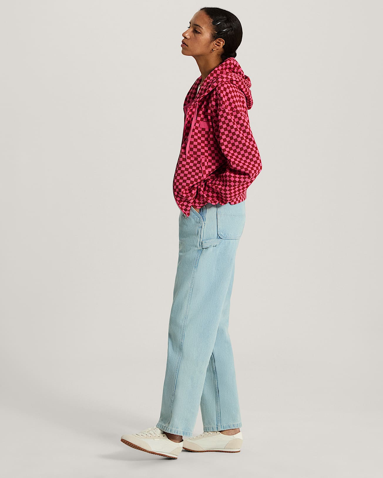 Sweat  capuche Pierce Shrunken Full Zip VANS Rose ALT5