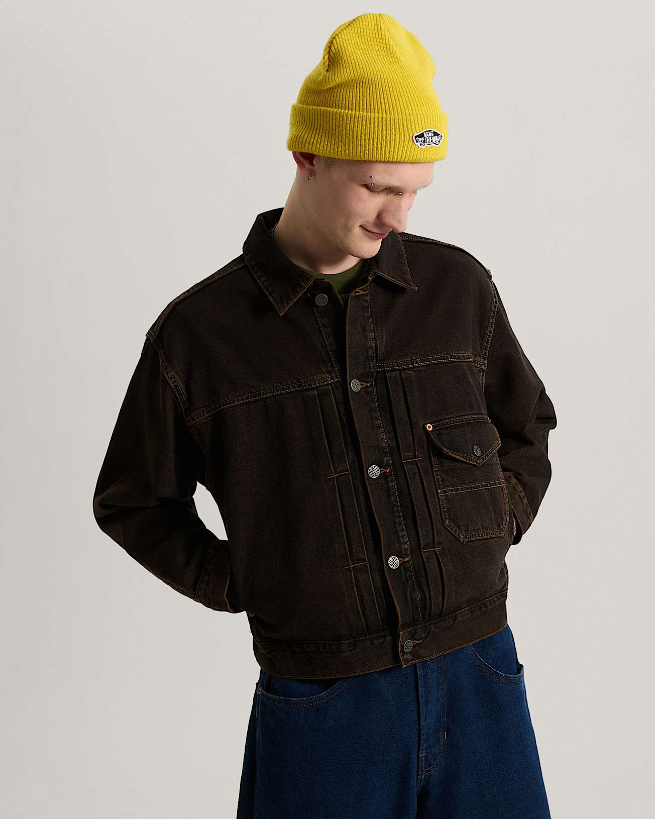 Veste Check5 Denim Trucker VANS Marron ALT2