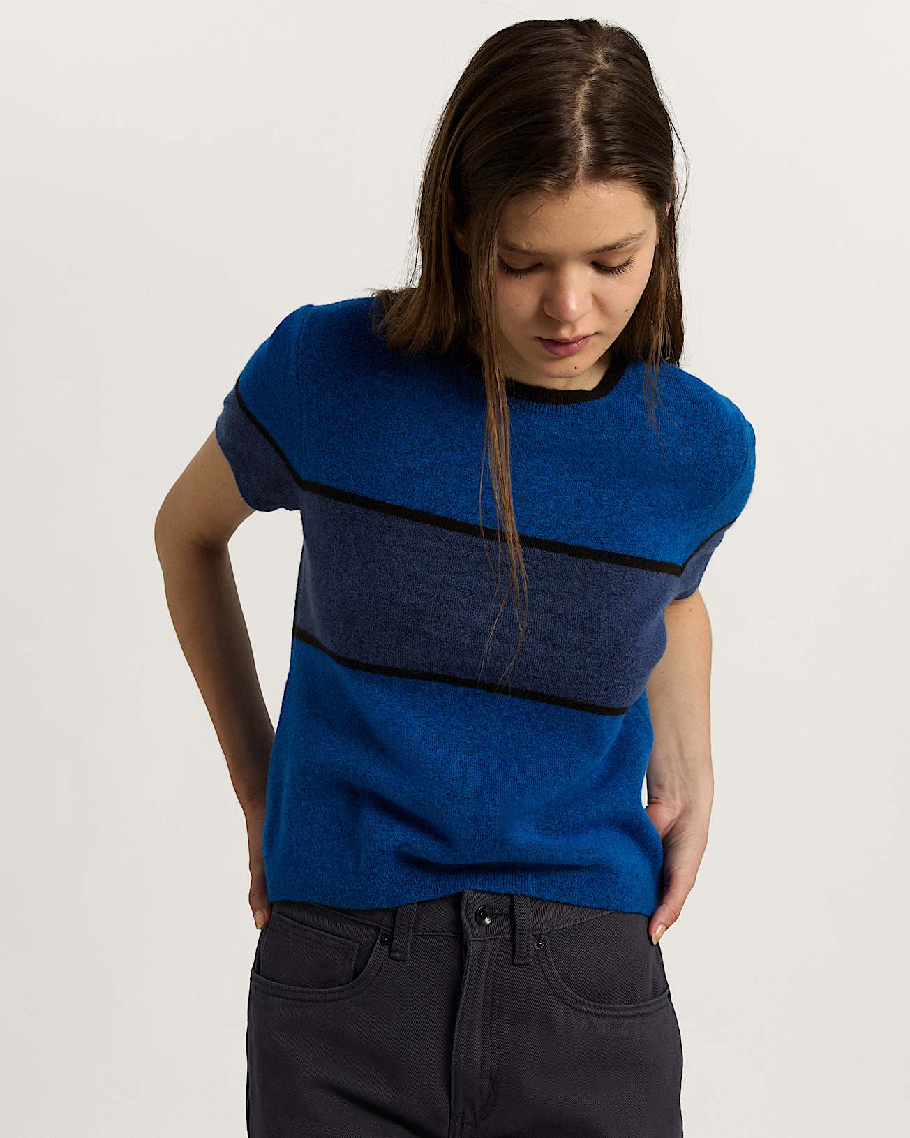 Blocked SS Sweater classic blue VANS Bleu ALT2