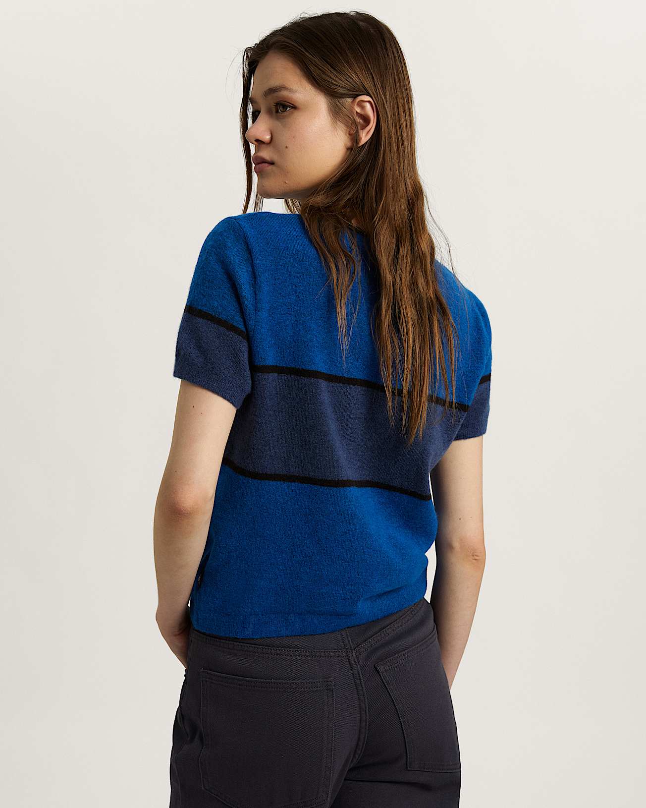 Blocked SS Sweater classic blue VANS Bleu ALT3