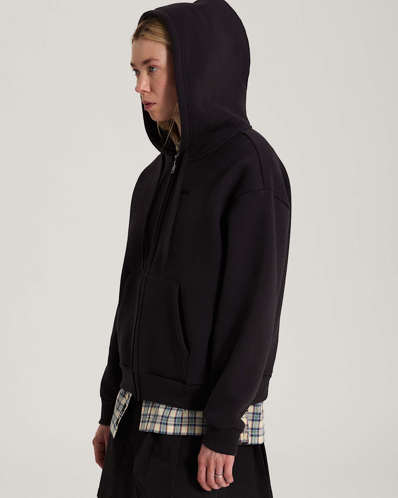 Felpa con cappuccio e zip intera Salton VANS Nero ALT4