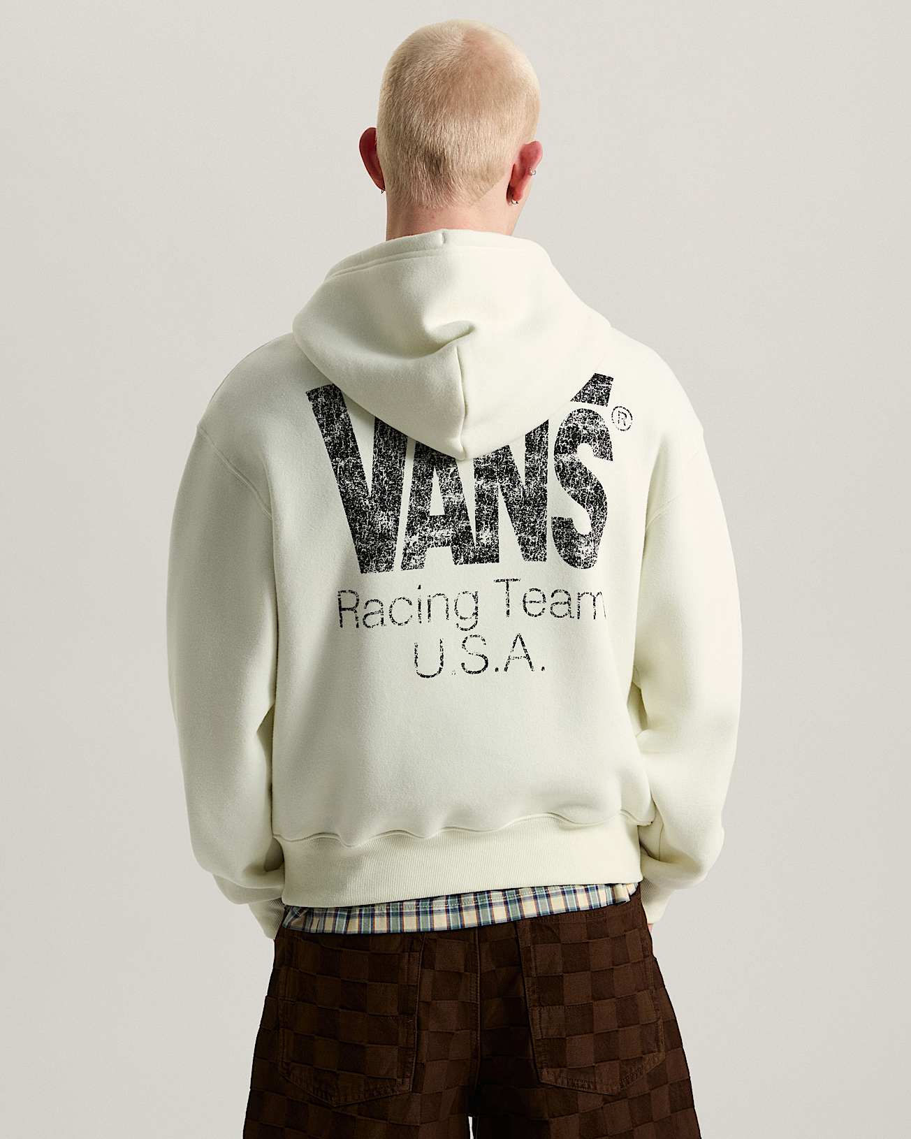 Sweat  capuche Vans Racing Full Zip VANS Blanc ALT3