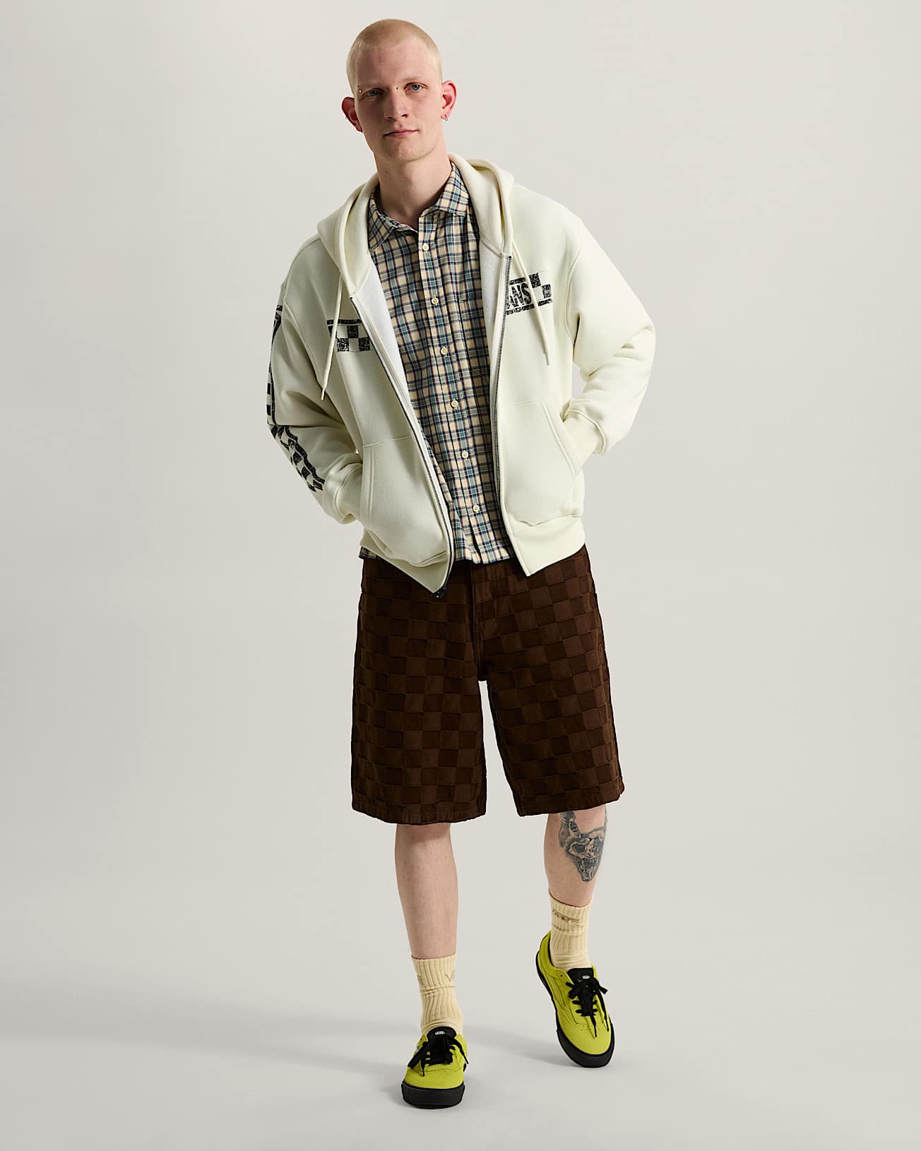 Sweat  capuche Vans Racing Full Zip VANS Blanc ALT5