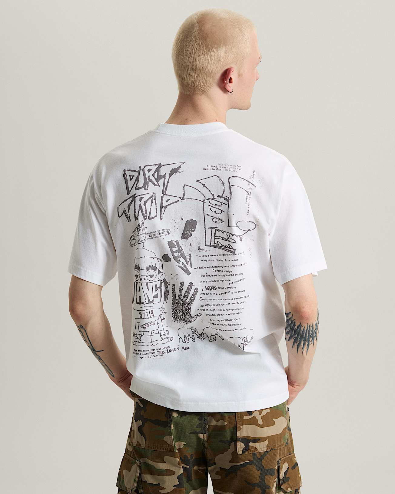 Tshirt Dirt Trip VANS Blanc ALT3