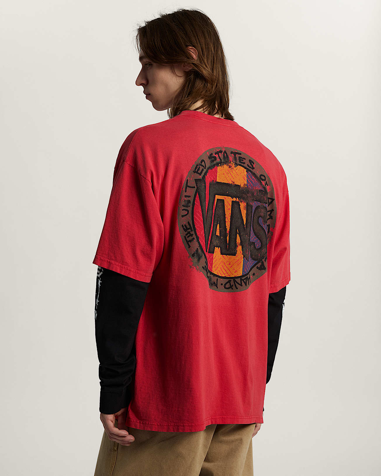 Blotched Circle SS Tee RACING RED VANS Rot ALT3
