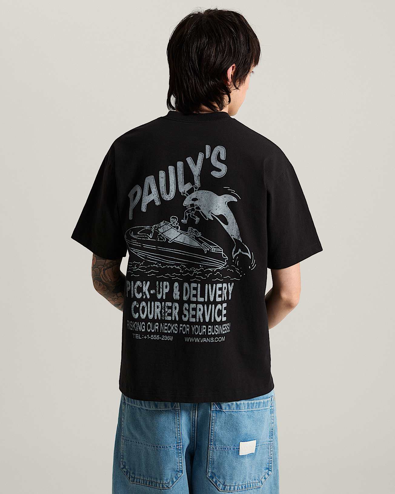 Tshirt Paulys Delivery VANS Noir ALT3