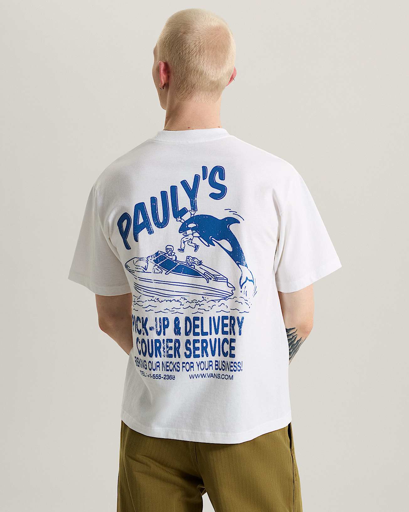 Camiseta Paulys Delivery VANS Blanco ALT3