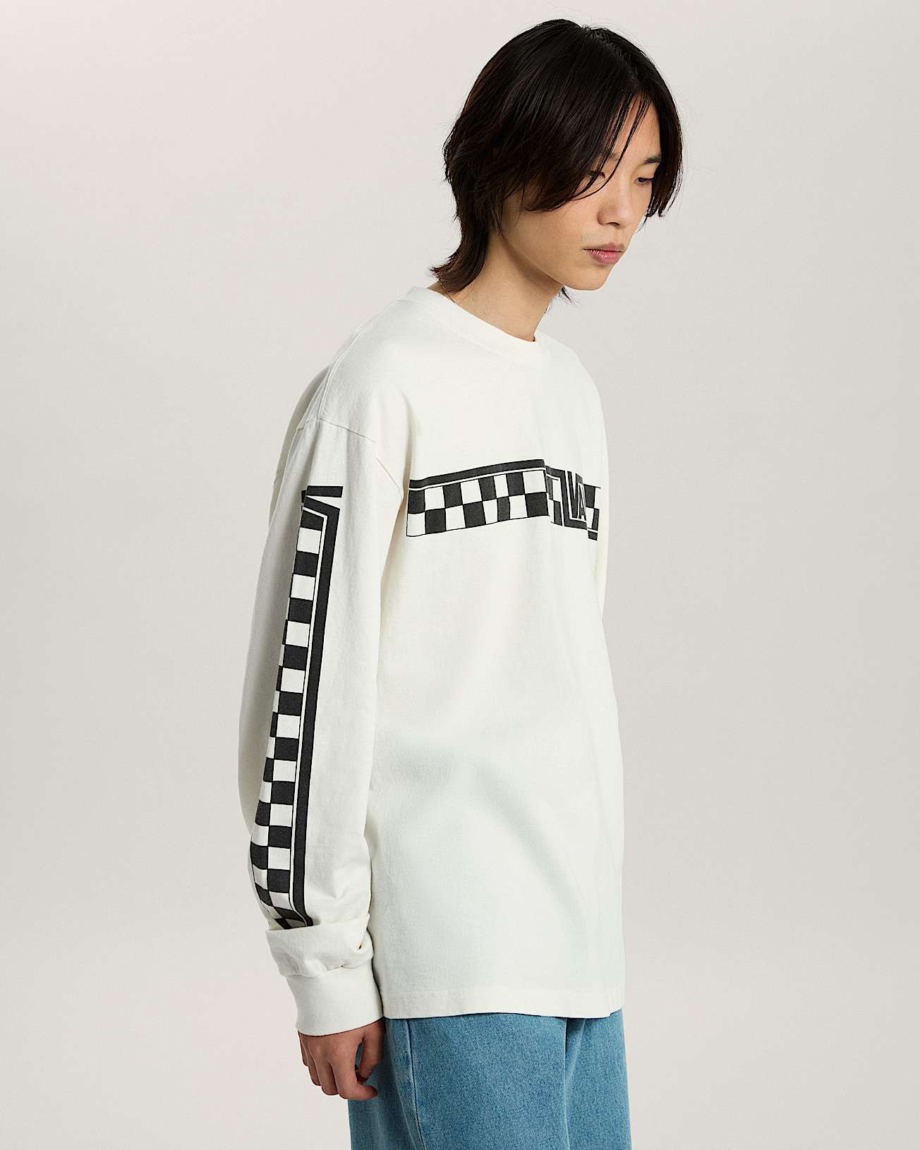 Vans Racing Long Sleeve Sweatshirt VANS White ALT4