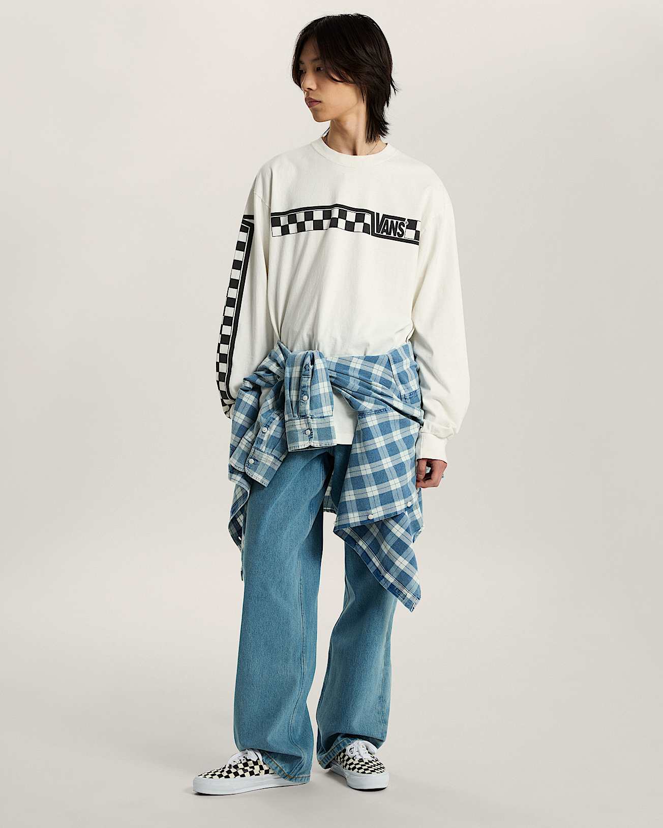 Vans Racing Long Sleeve Sweatshirt VANS White ALT5