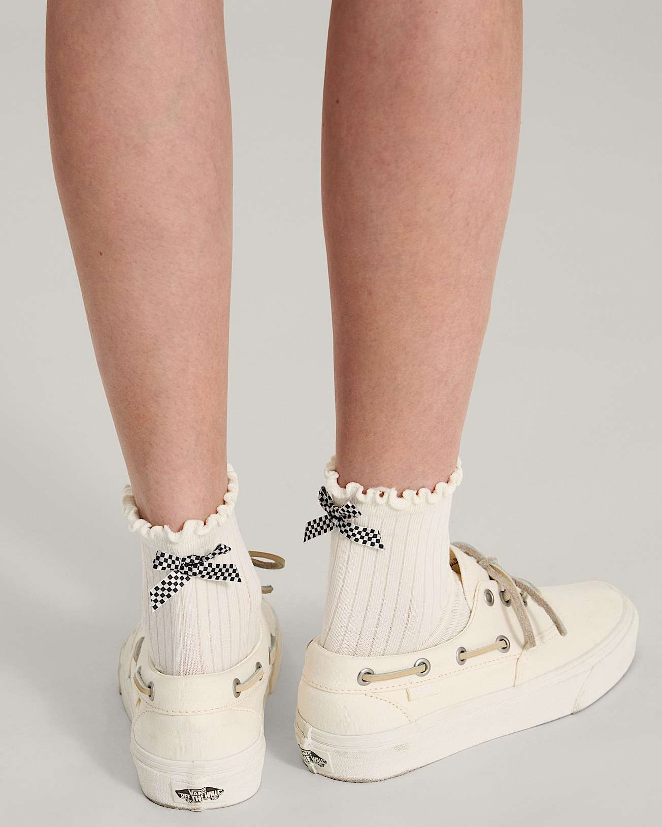 Bow Back Crew Socks 1 pair VANS White ALT3