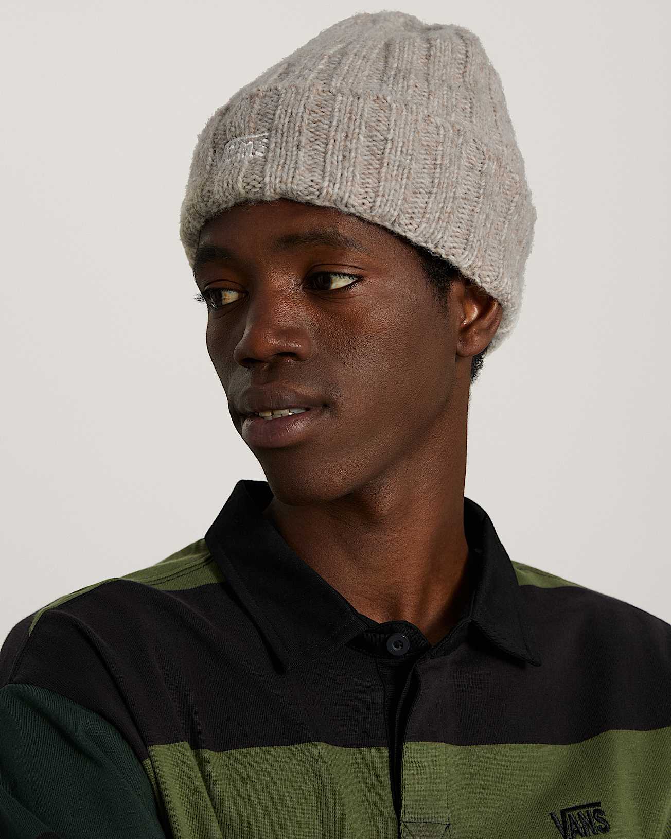 Covey Tall Cuff Beanie Almond Crisp VANS Beige ALT3