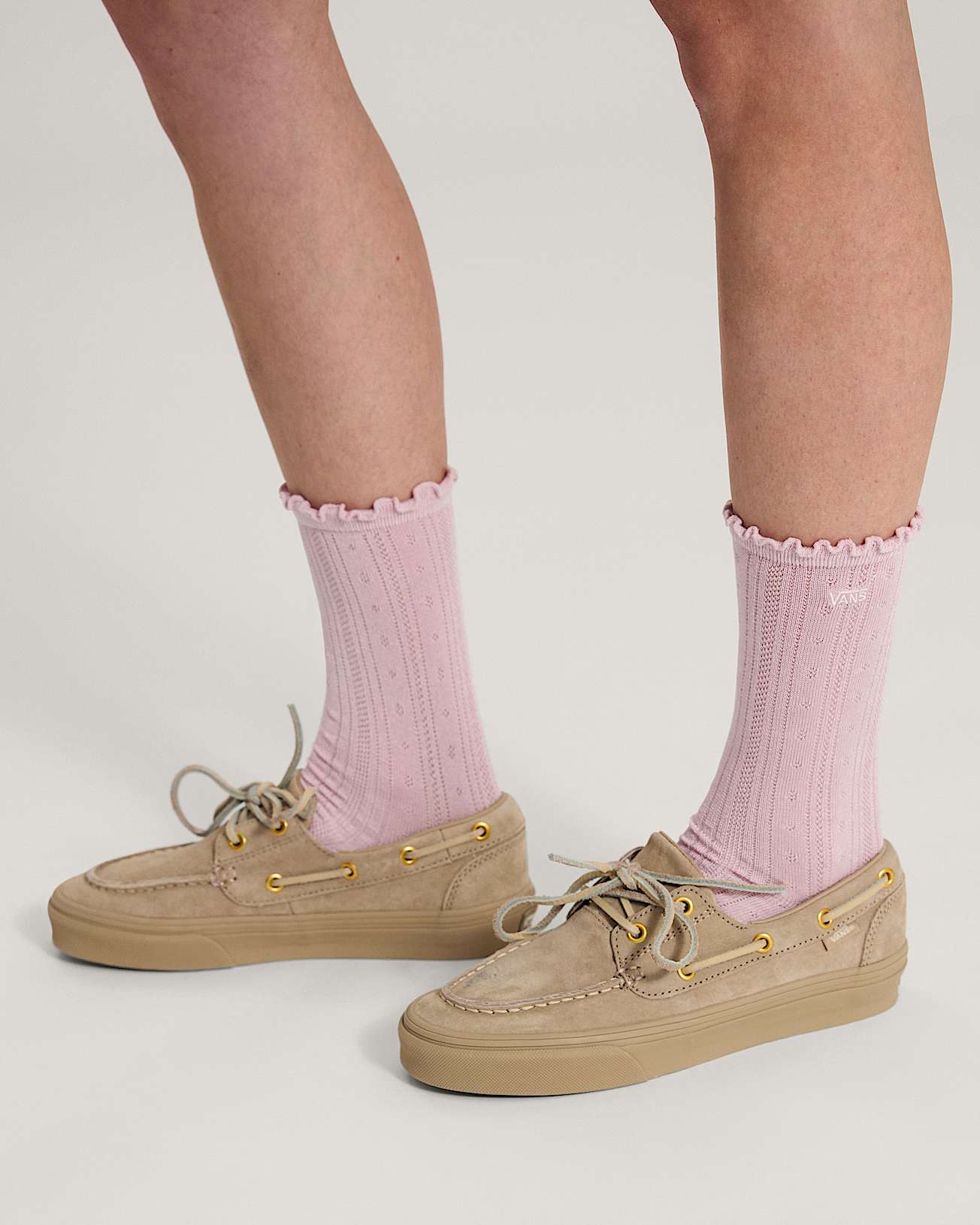Pointelle Crew Socks VANS Pink ALT3