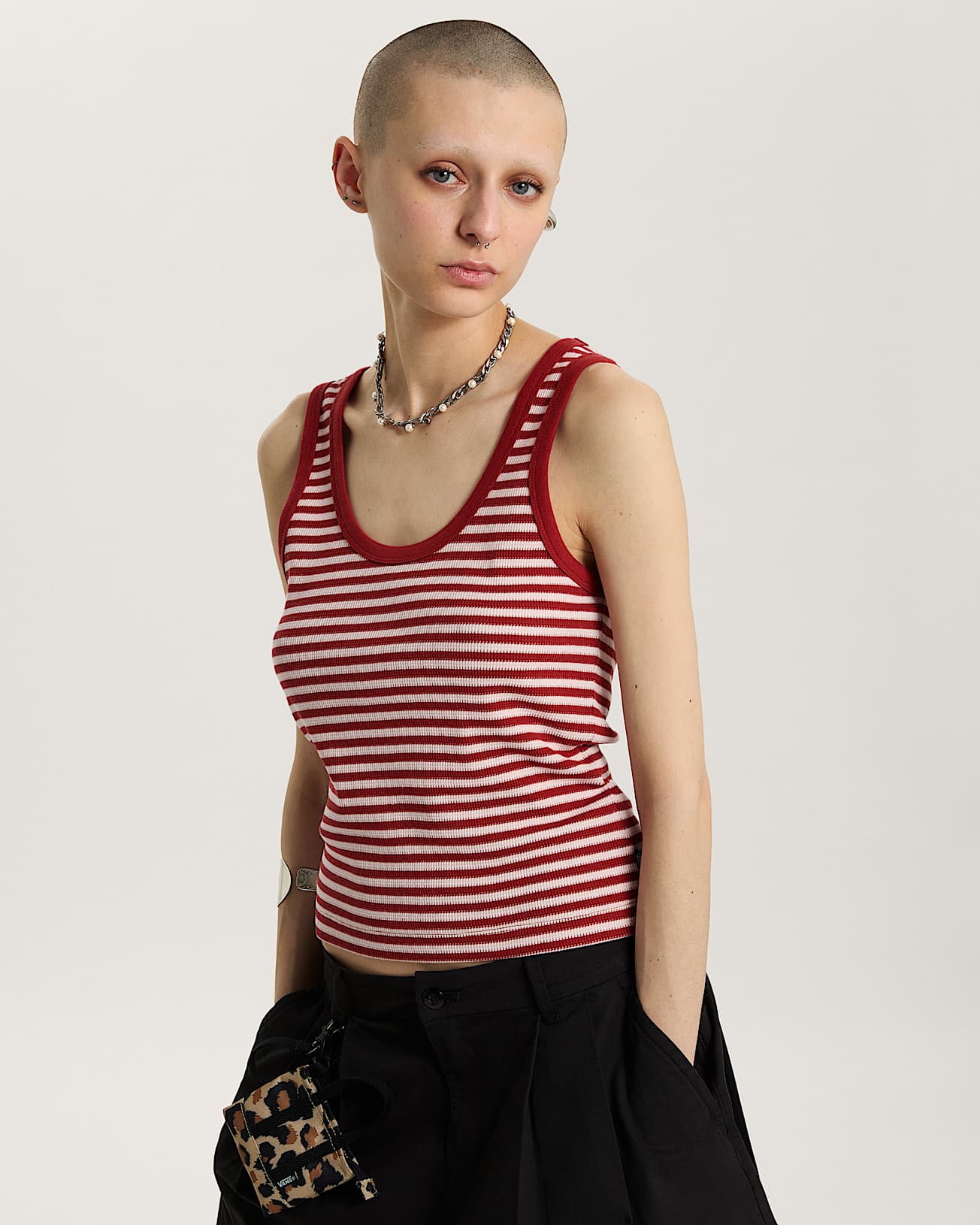 Canotta a righe Lilly VANS Rosso ALT2