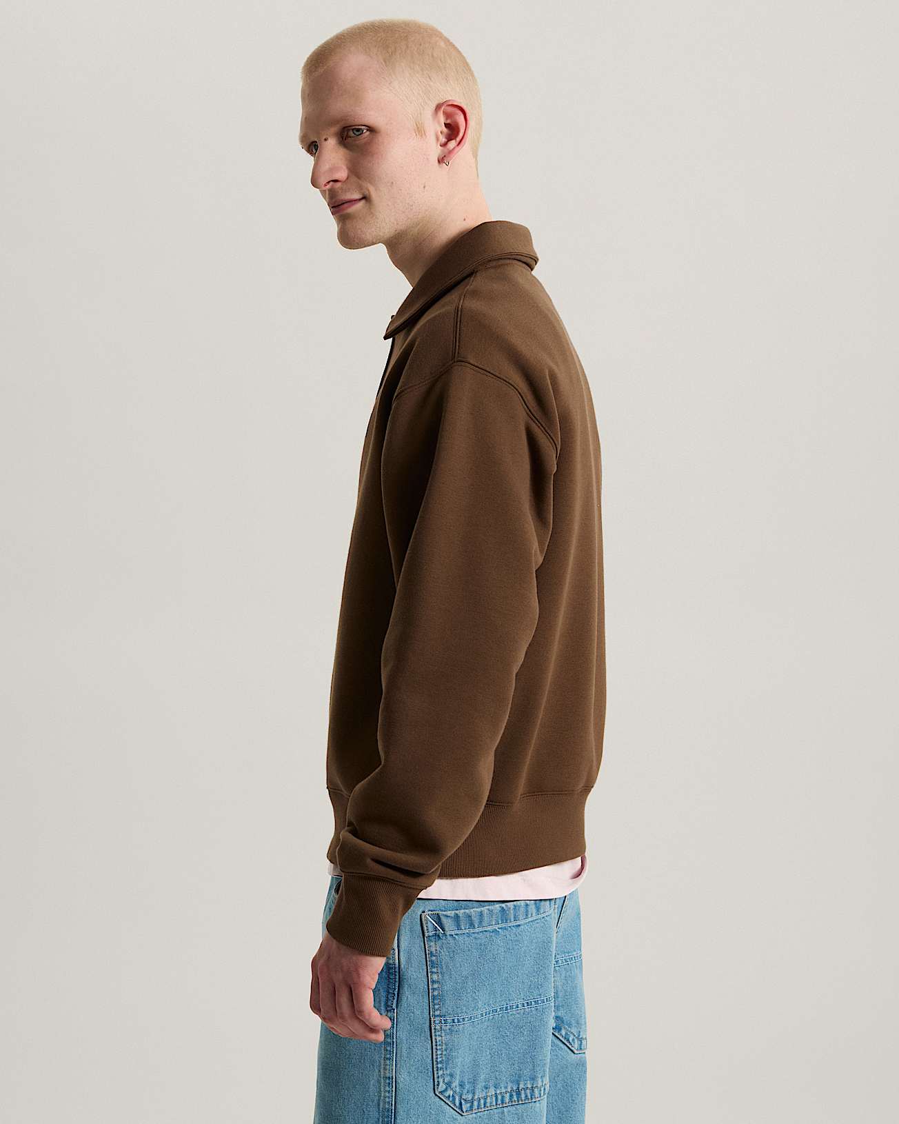 Polo Fleece Pullover VANS Brown ALT4