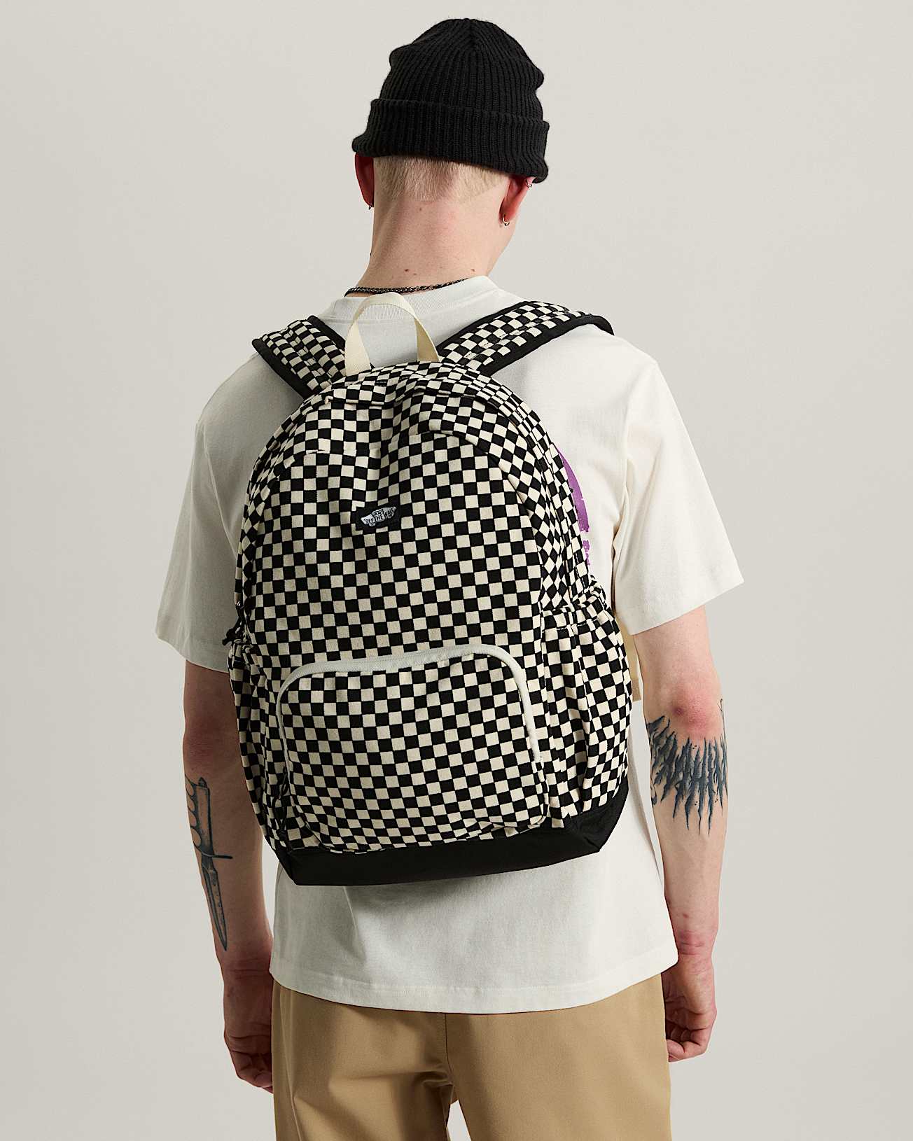 Sac  dos Junior New Skool VANS BlancNoir ALT7