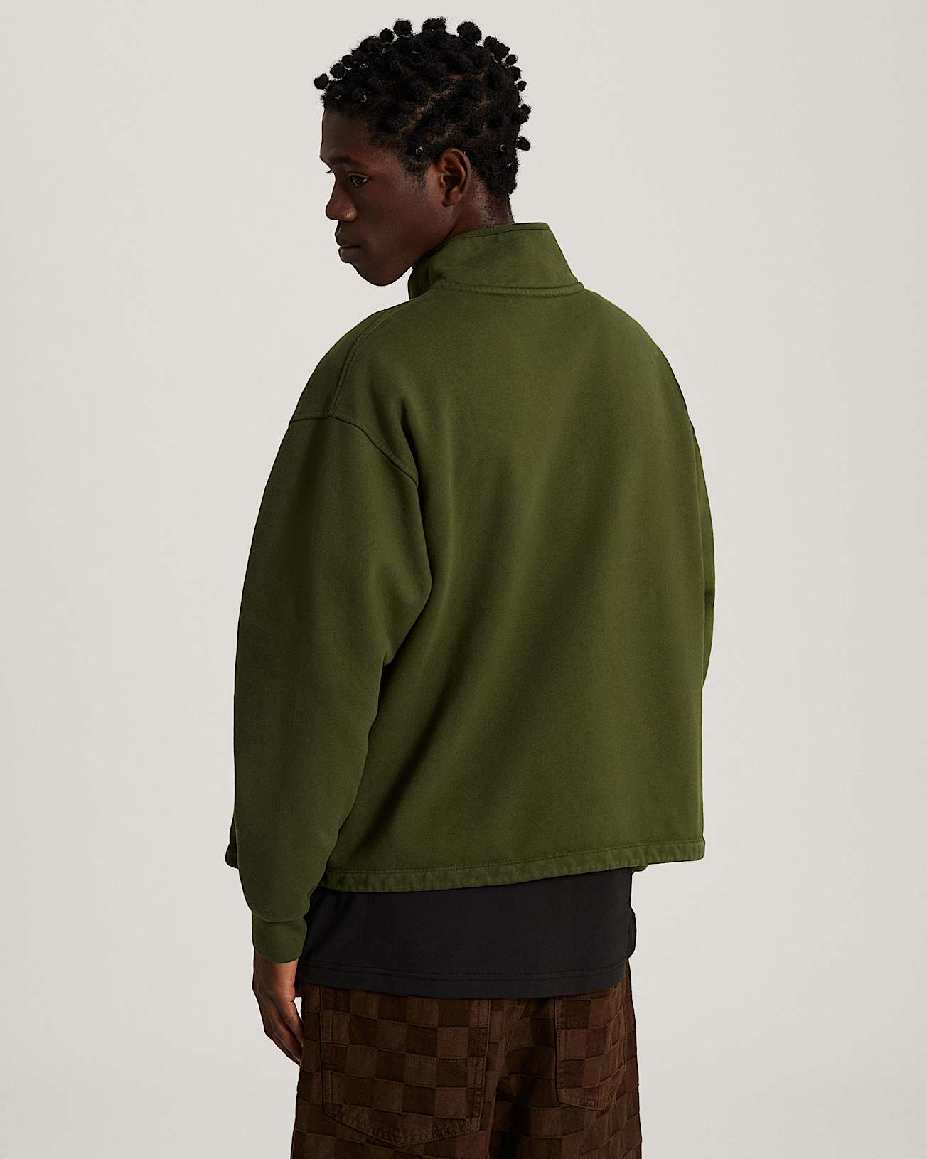 Full Zip Mock Neck Fleece Green Balsam VANS Grn ALT3