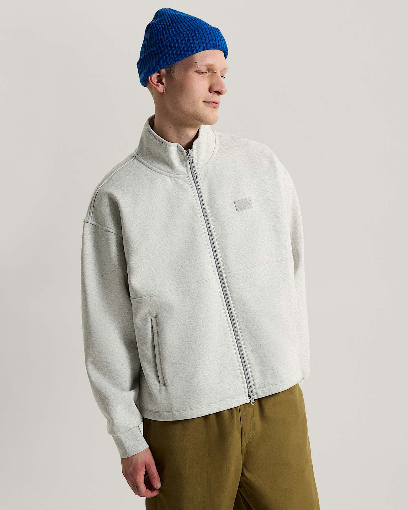 Full Zip Mock Neck Fleece ASH HEATHER VANS Grau ALT2