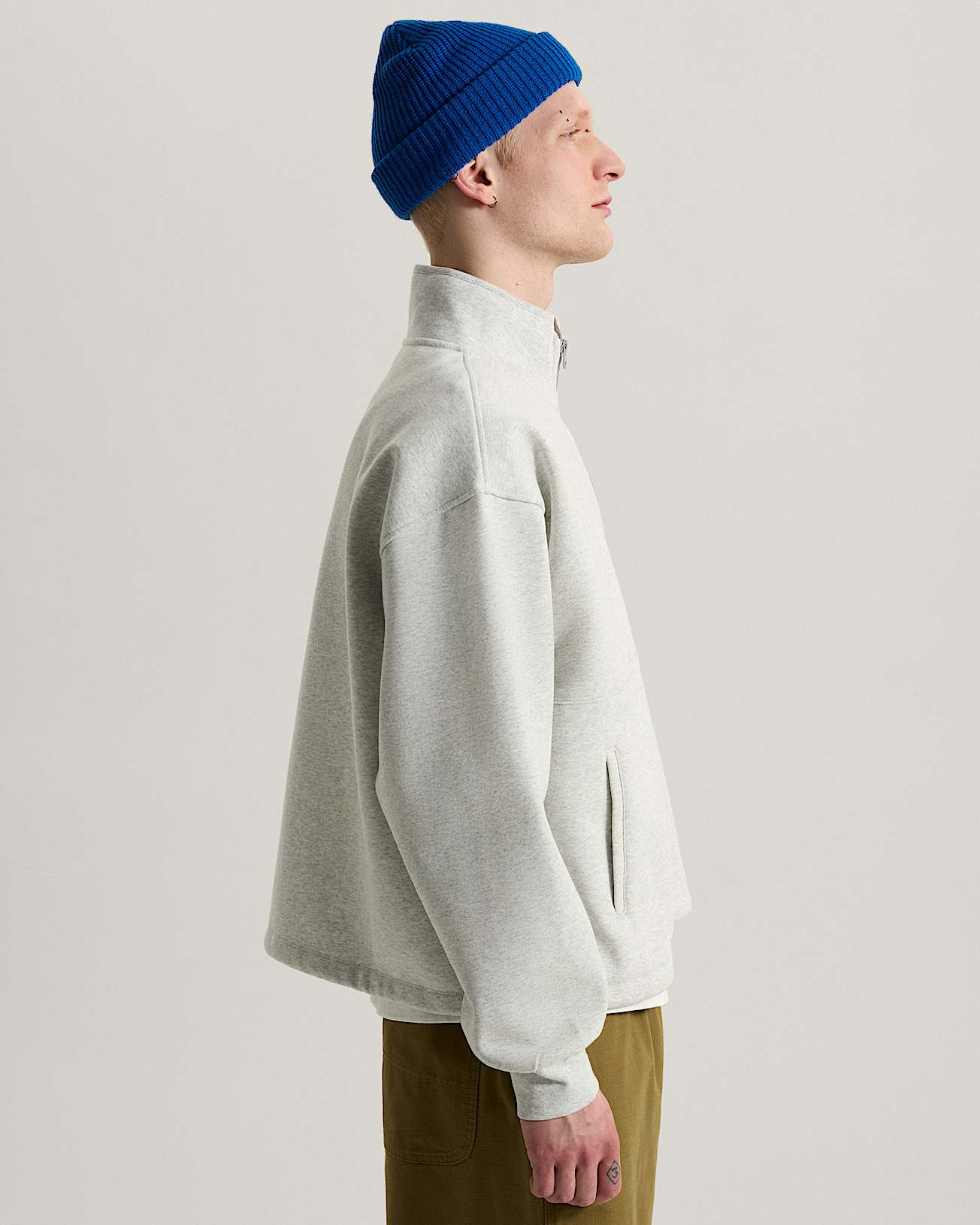 Full Zip Mock Neck Fleece ASH HEATHER VANS Grau ALT4