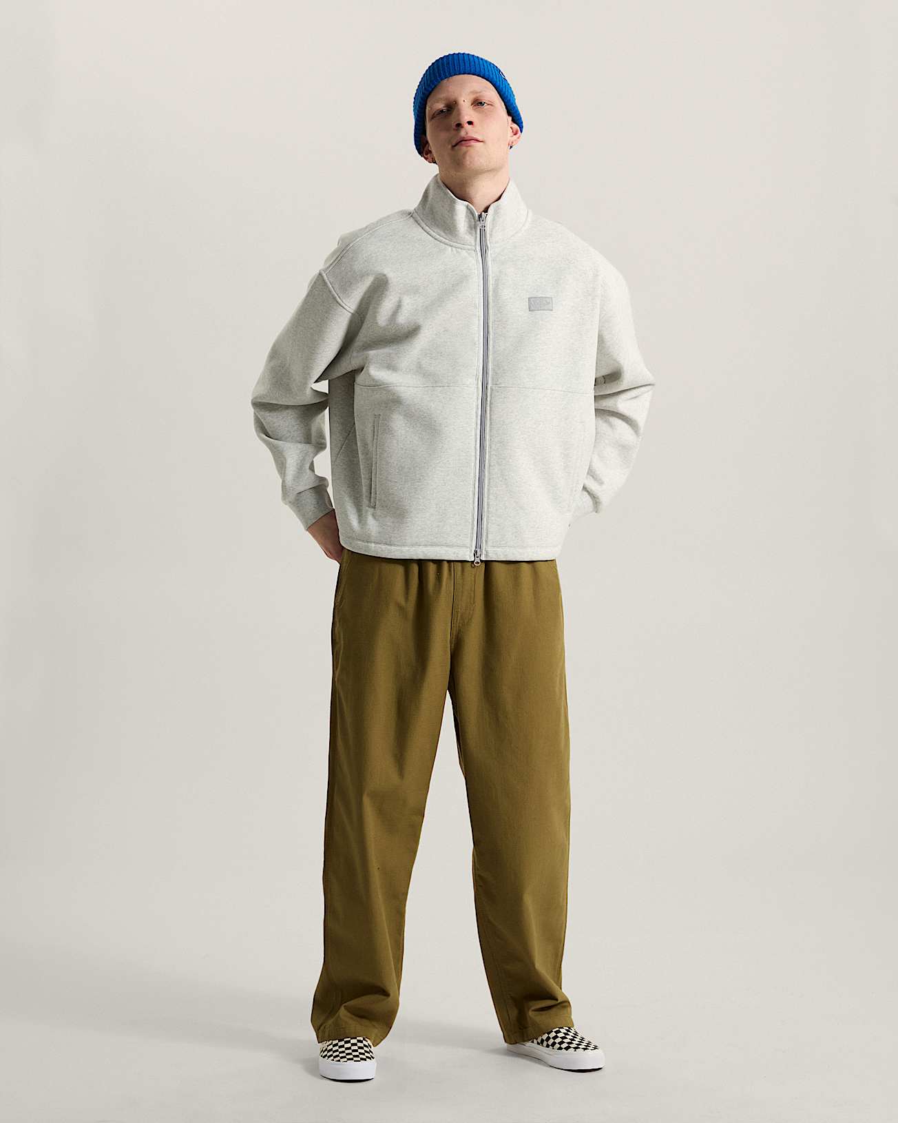 Full Zip Mock Neck Fleece ASH HEATHER VANS Grau ALT5