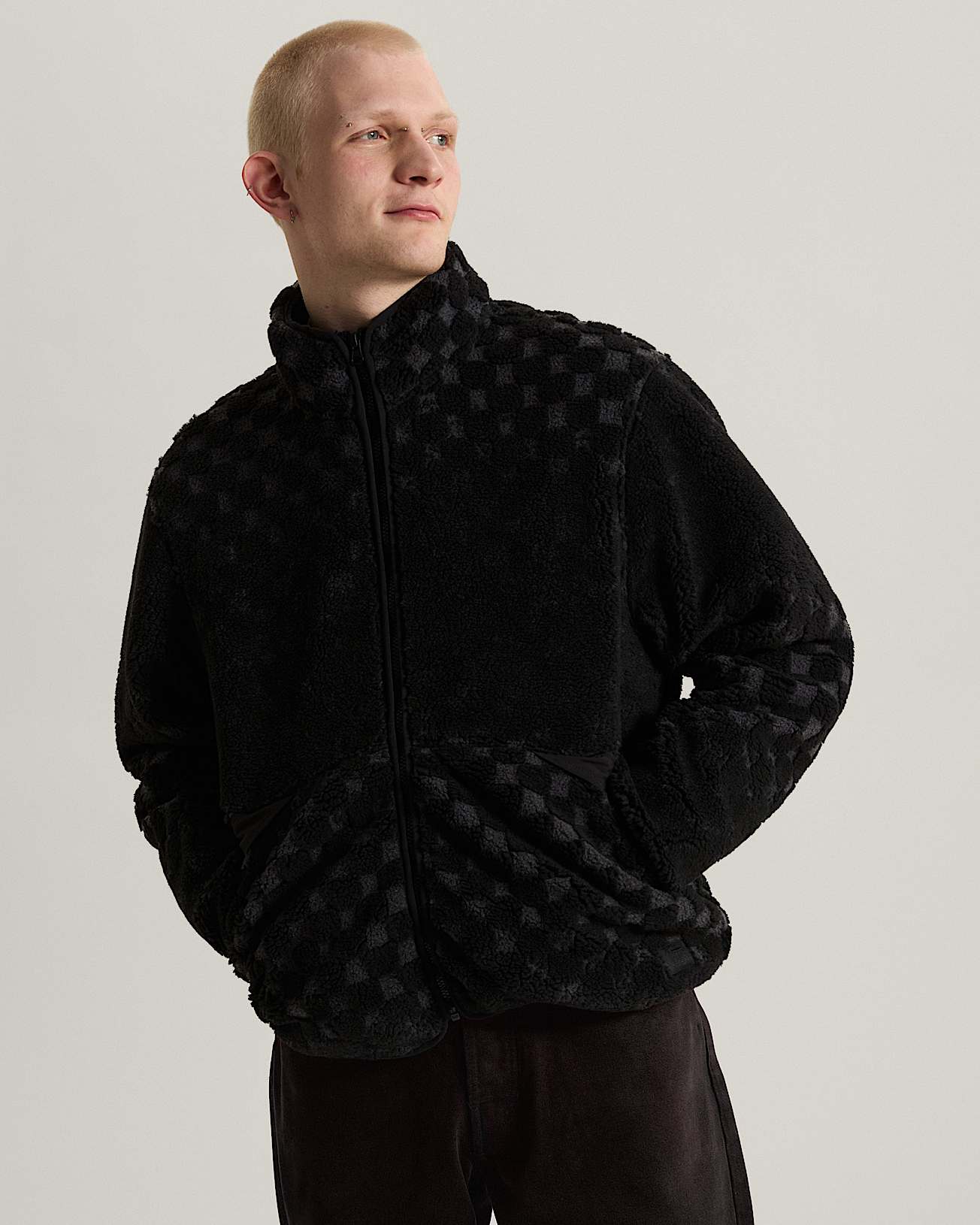 Nights High Pile Jacket Black VANS Noir ALT2