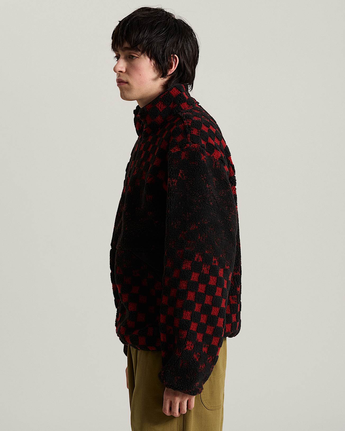 Nights High Pile Jacket Poppy Ember VANS Rouge ALT3