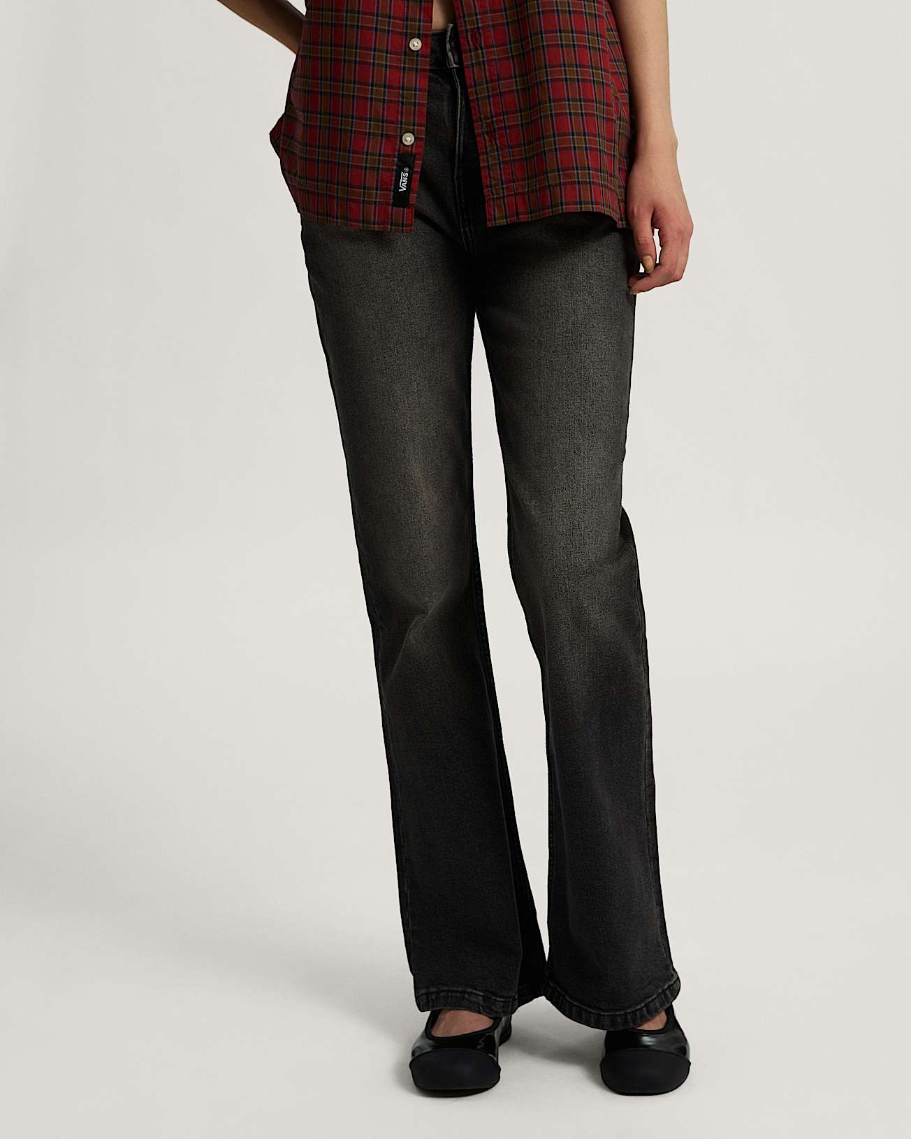 Spodnie Check5 Low Rise Boot Cut Denim VANS Czarny ALT2