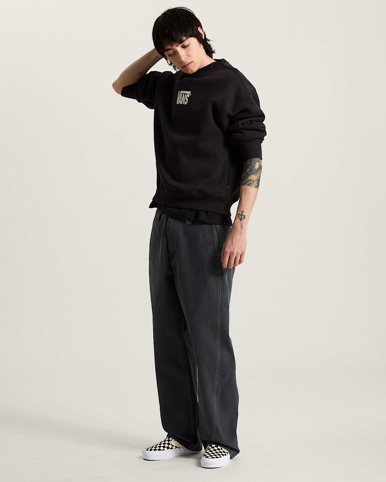 Felpa girocollo Stretch Logo VANS Nero ALT5
