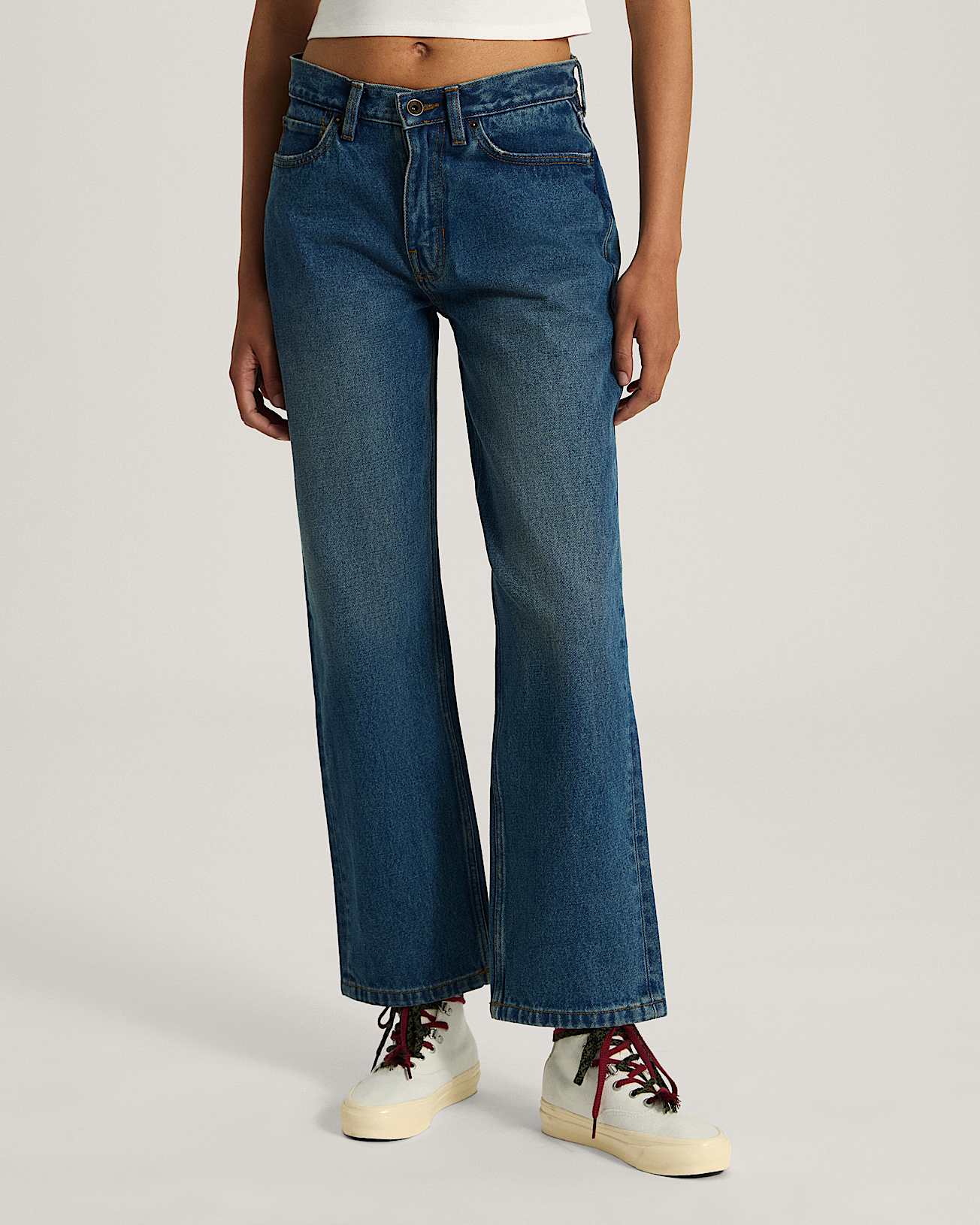 Pantalon droit Check5 Mid Rise VANS Bleu ALT2