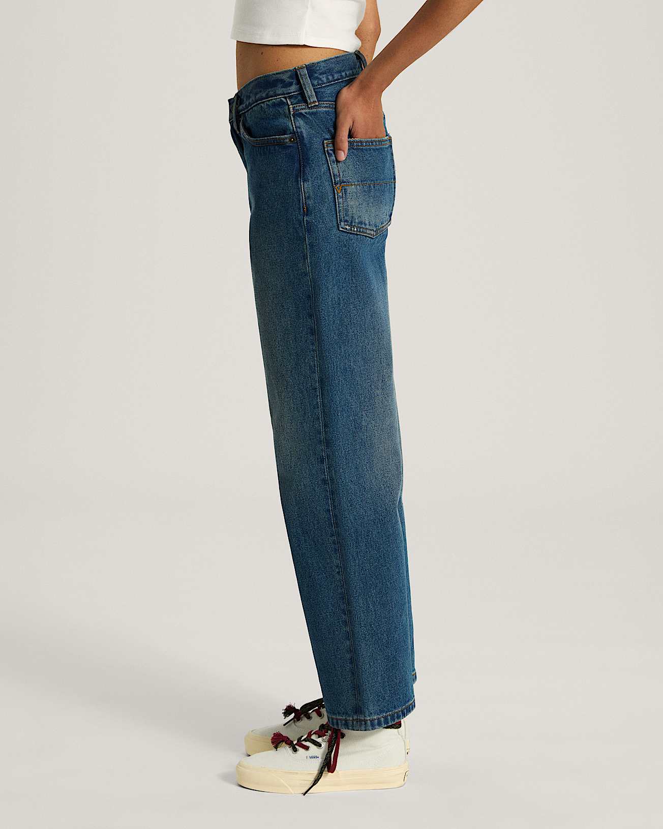 Pantalon droit Check5 Mid Rise VANS Bleu ALT4