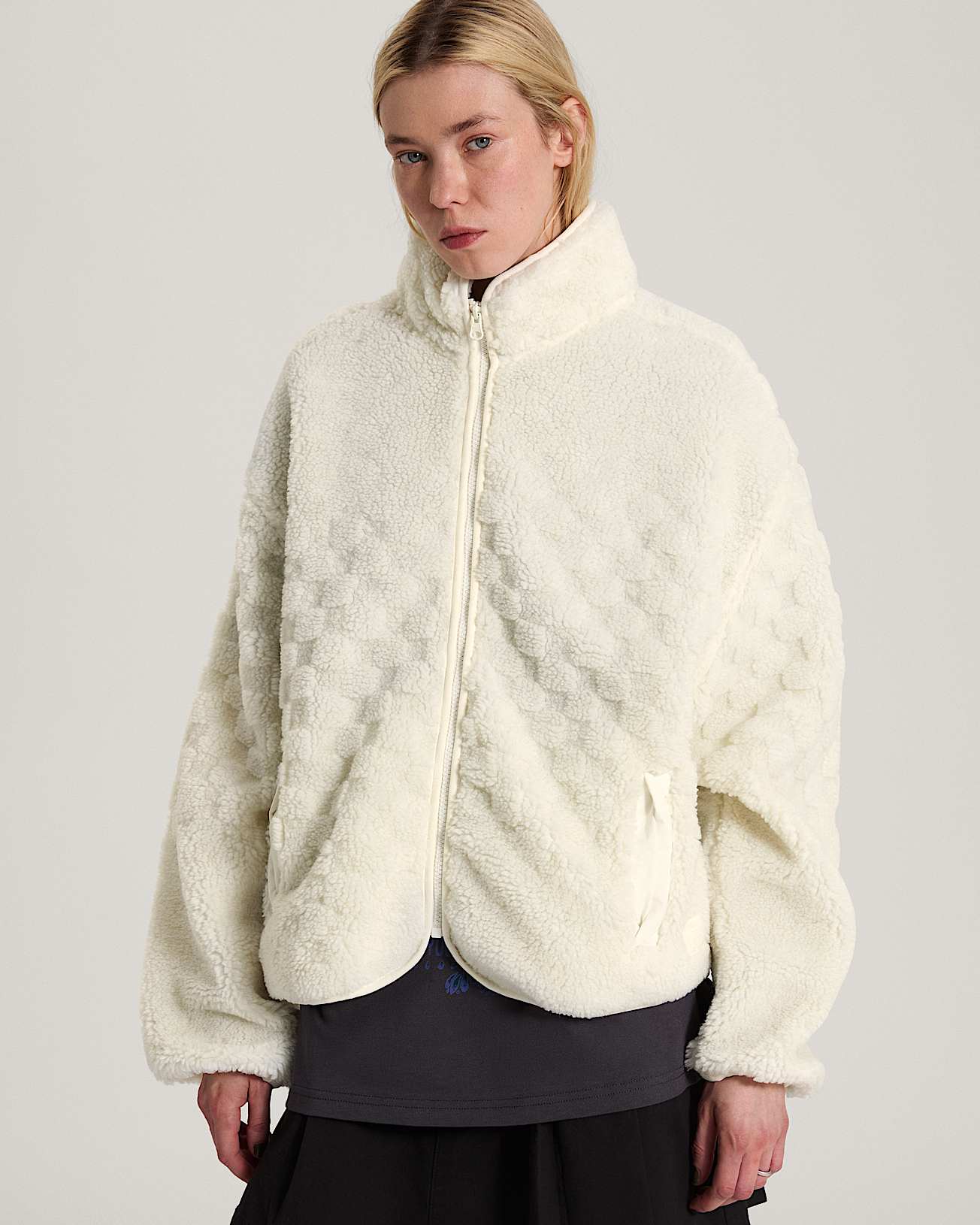 Queens High Pile Jacket marshmallow VANS White ALT2