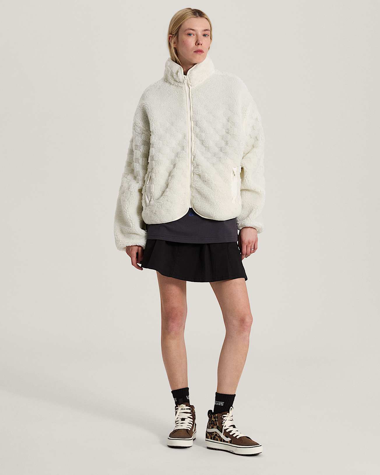 Queens High Pile Jacket marshmallow VANS White ALT5