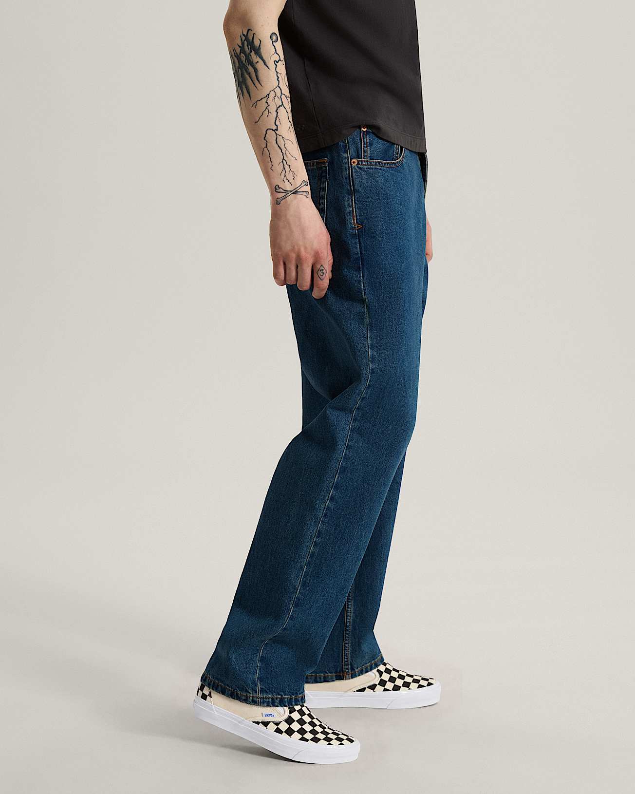 Check5 Straight Denim Pant Vintage Indigo VANS Bleu ALT4