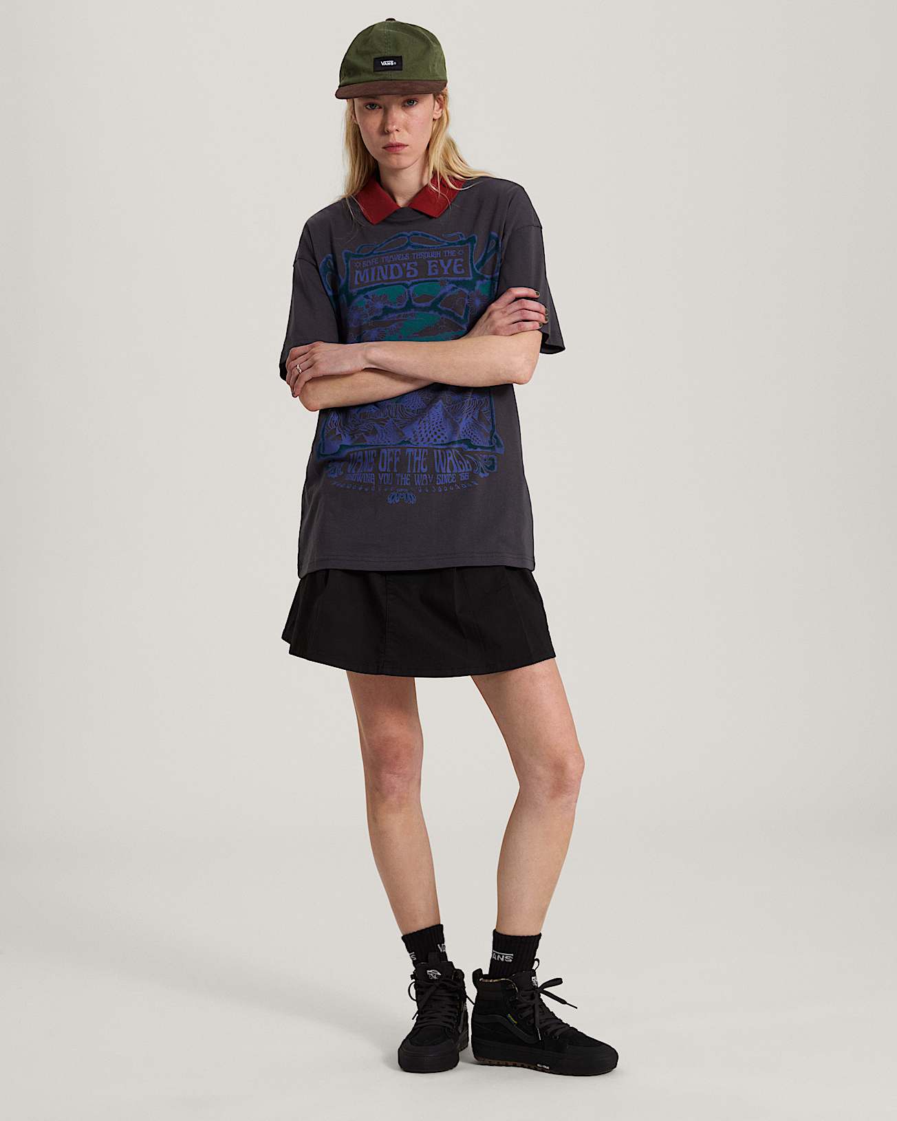 Minds Eye Oversized SS Tee Charcoal Grey VANS Grey ALT4