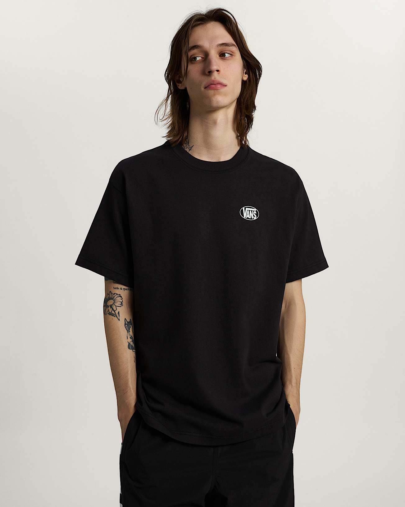 Oval Logo Loose SS Tee Black VANS Noir ALT2