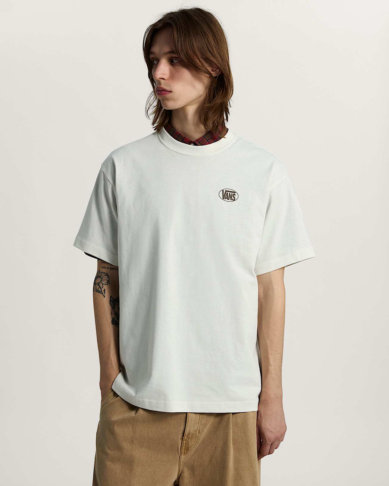 Oval Logo Loose SS Tee marshmallow VANS Blanc ALT2