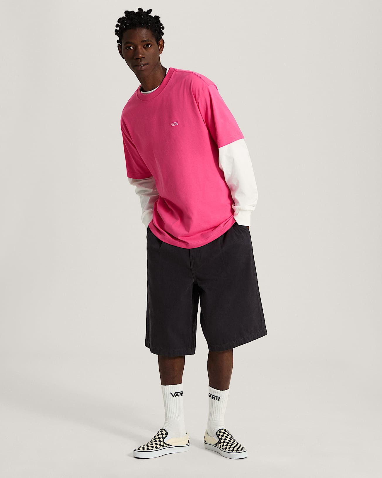 Tshirt Left Chest Logo VANS Rose ALT4