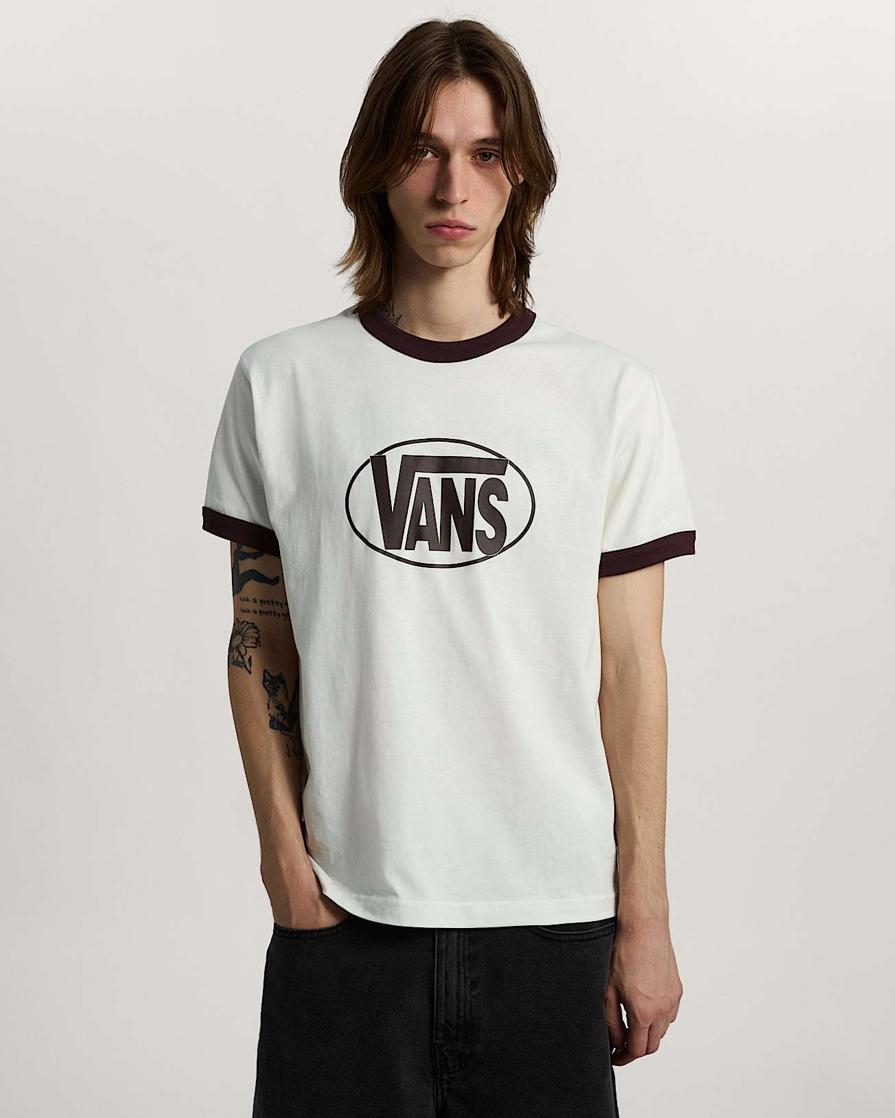 Tshirt Center Chest Ringer VANS Blanc ALT2