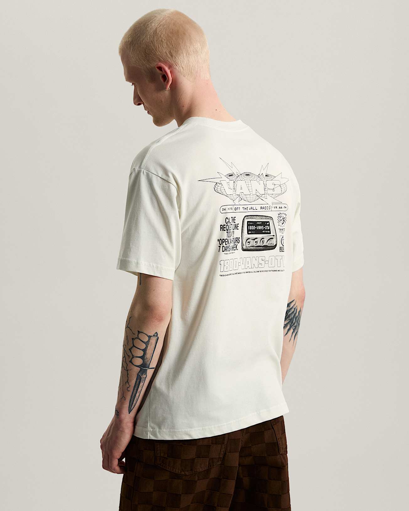 Vans Hotline Radio SS Tee marshmallow VANS Blanc ALT3