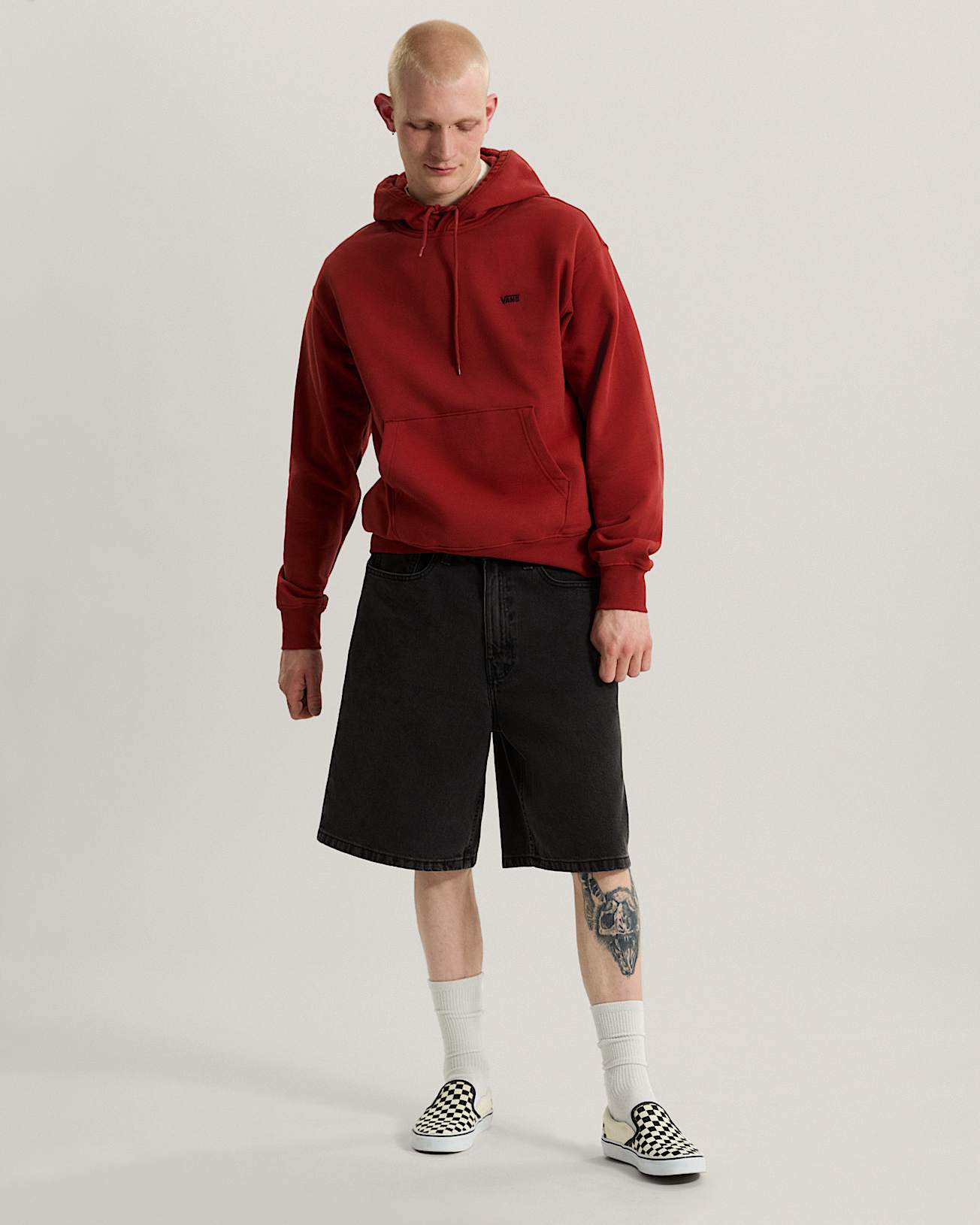 Left Chest II Logo Pullover Hoodie VANS Red ALT5