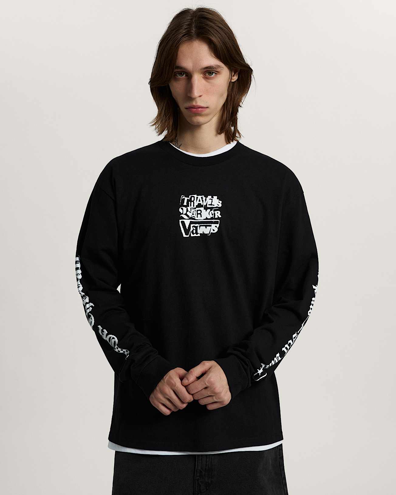 Tshirt Vans X Travis Barker Long Sleeve VANS Noir ALT2