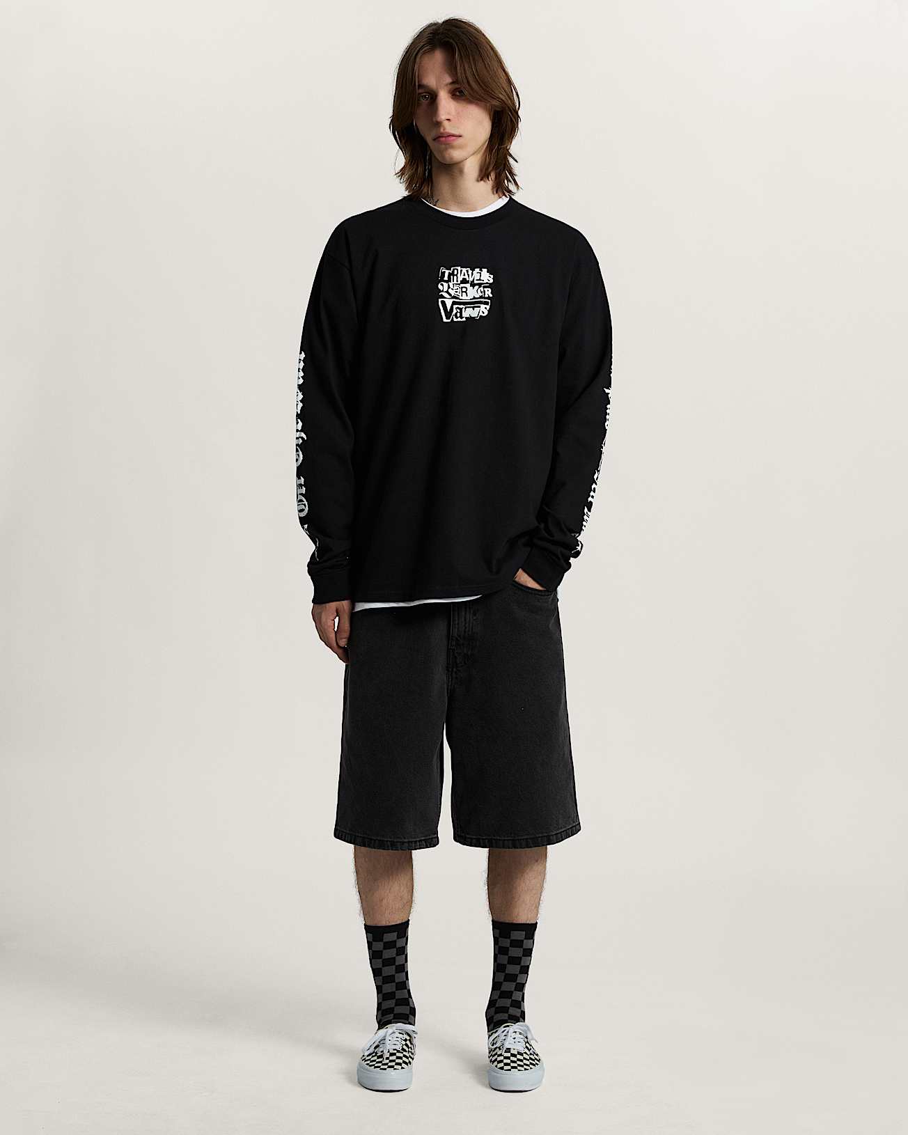 Tshirt Vans X Travis Barker Long Sleeve VANS Noir ALT6